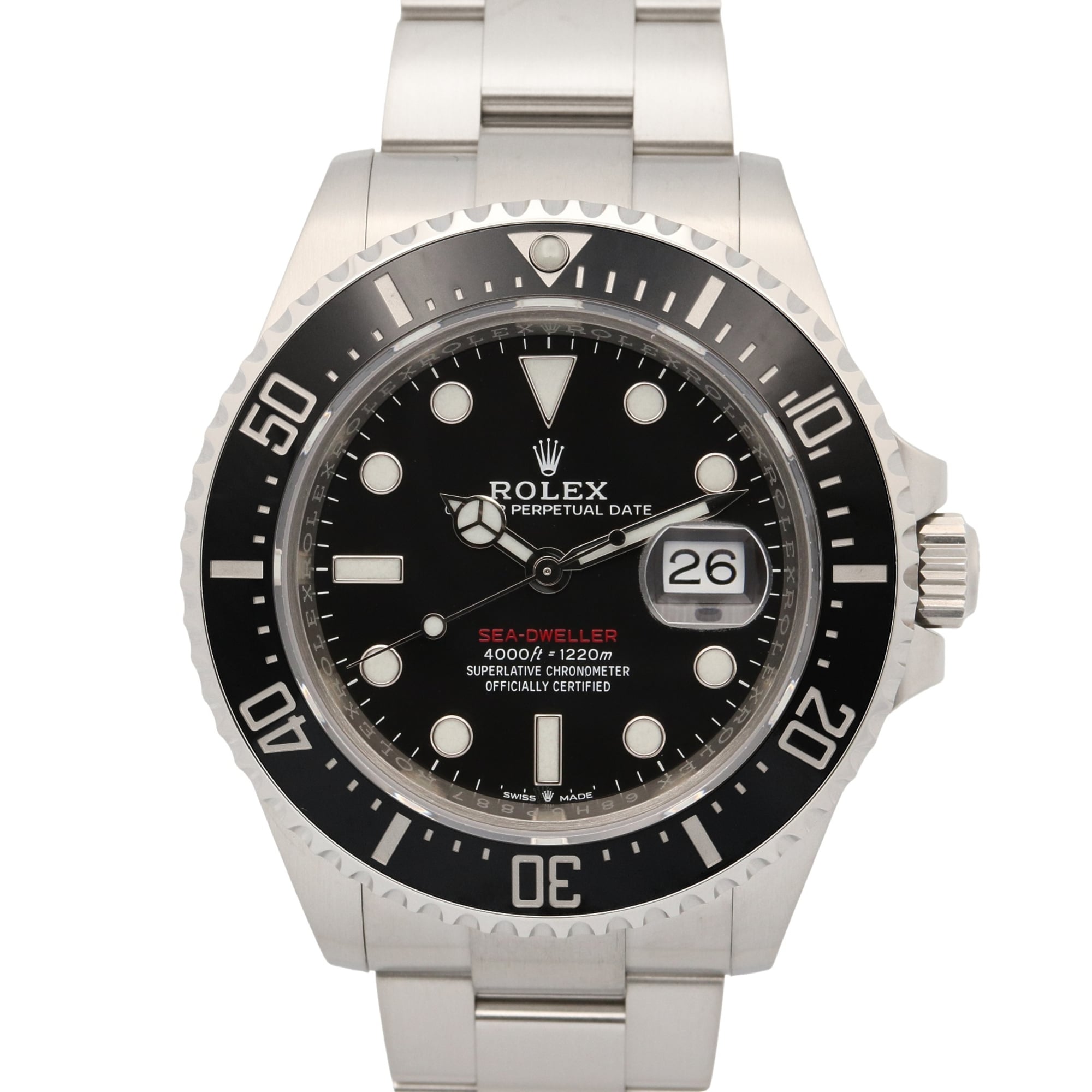 Rolex Sea-Dweller Random Serial Number Watch, Stainless Steel, Men\'s, Black, 126600