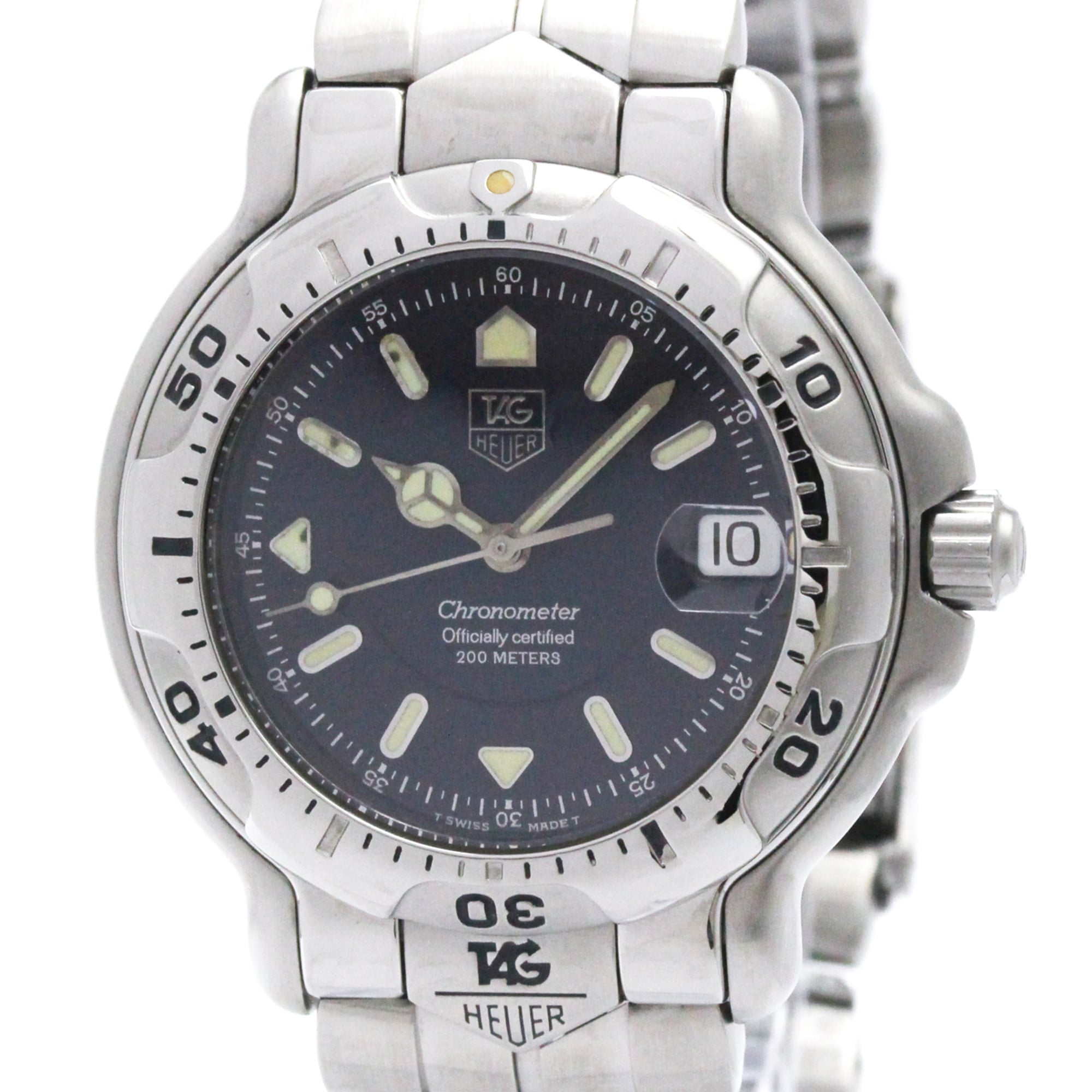TAG HEUER 6000 Chronometer Steel Automatic Mens Watch WH5113 Polished
