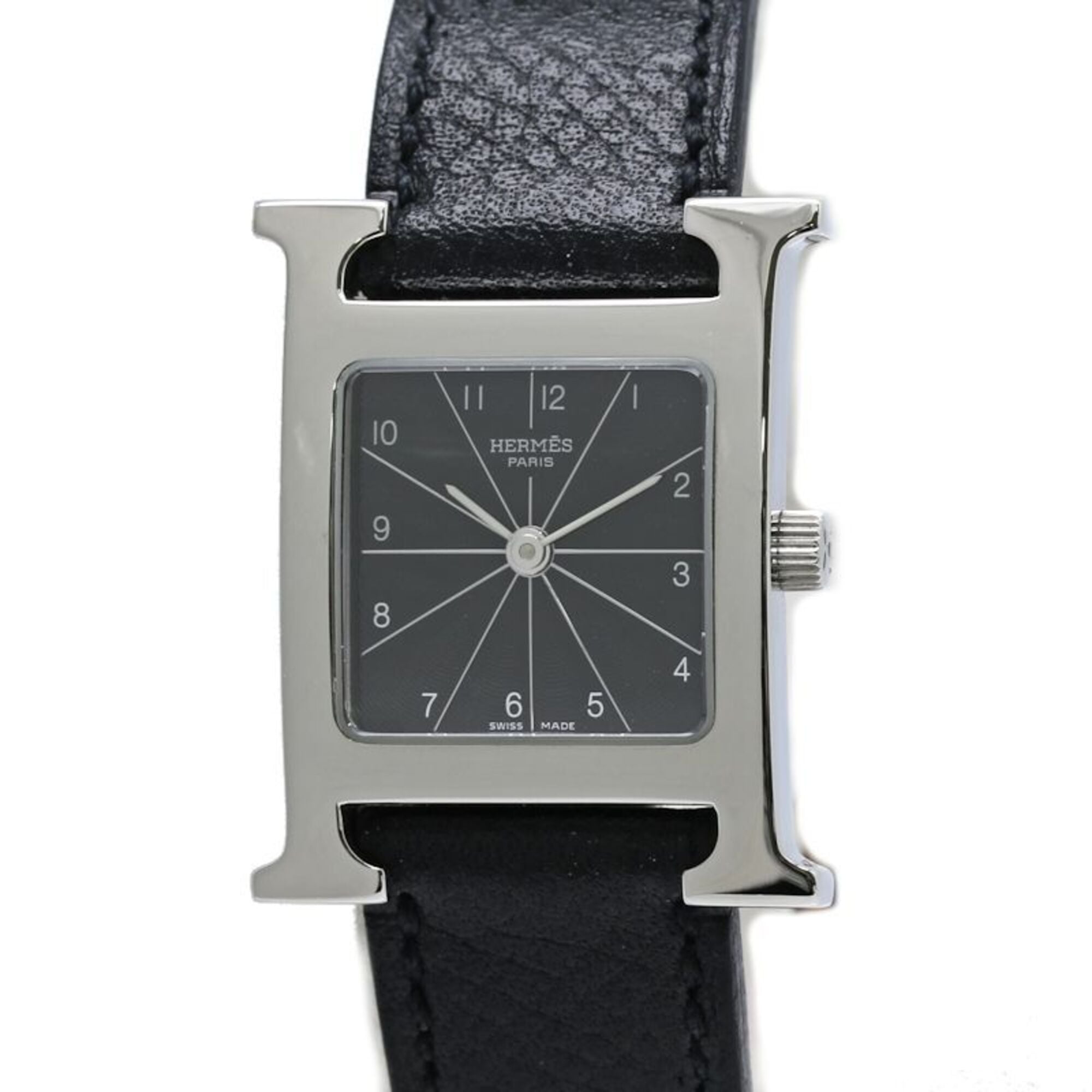 HERMES H-Watch HH1.210.361 UNO Women\'s Watch Stainless Steel x Veau Epsom Leather 40621