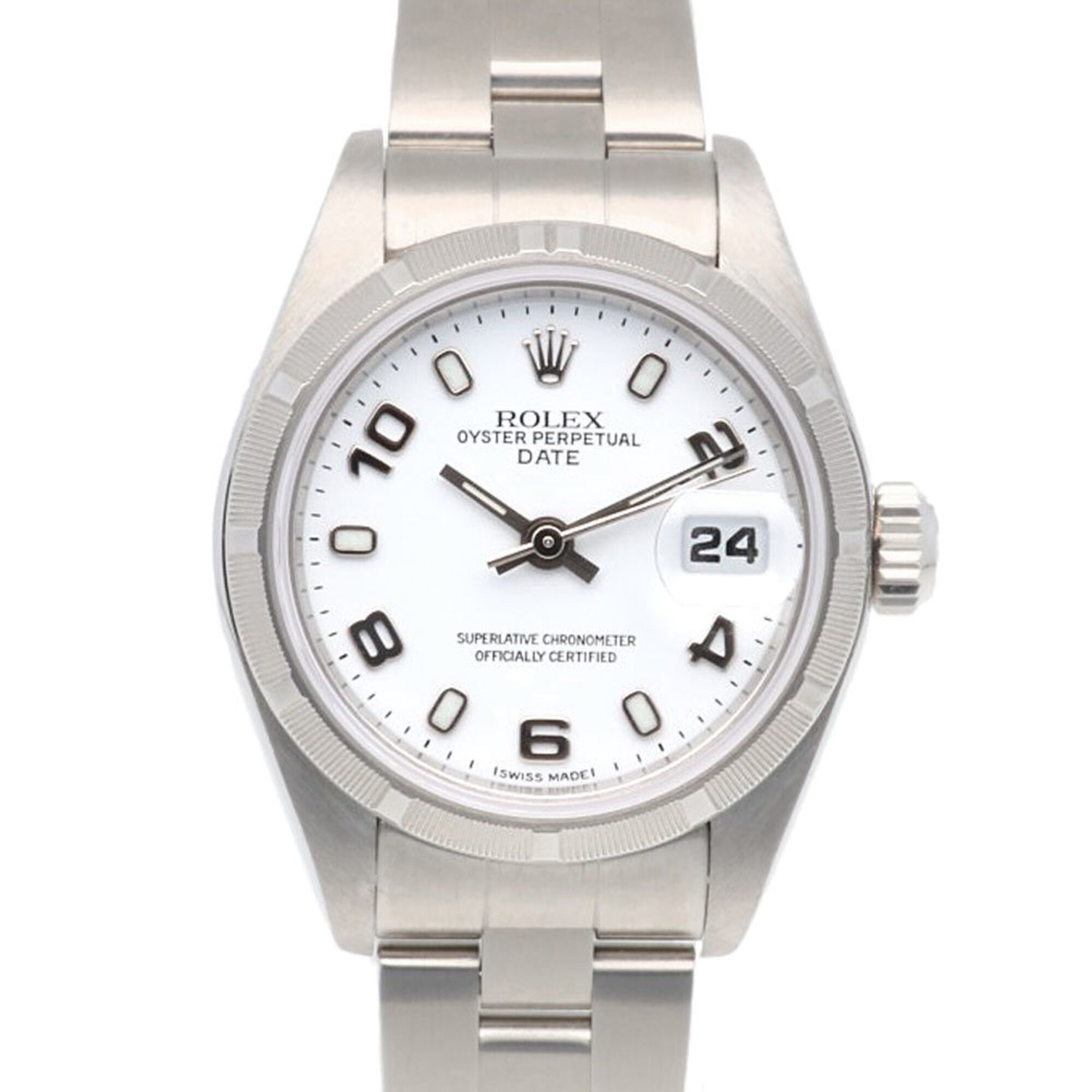 Rolex Date Oyster Perpetual Watch, Stainless Steel, 79190, Automatic Winding, Overhauled, Polished, Y-serial number, Ladies\', ROLEX, Arabic numerals
