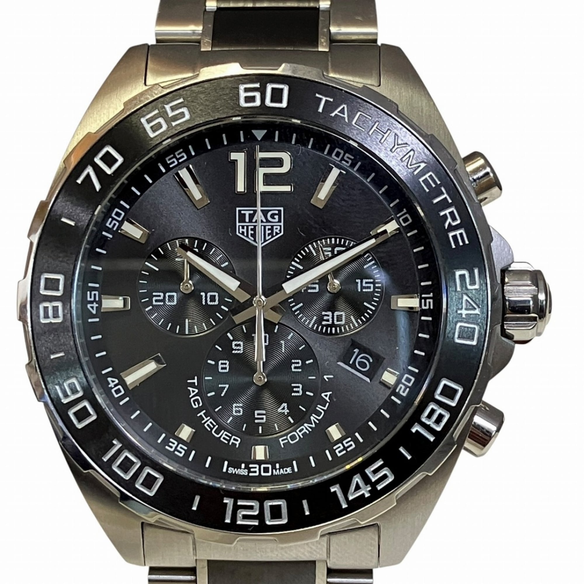 TAG Heuer Formula 1 Watch, Total Weight 162.1g, Stainless Steel, Quartz, Black Dial, CAZ1011
