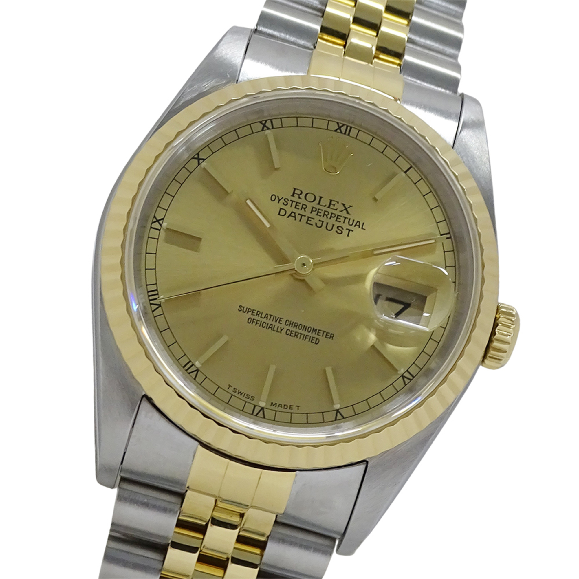 Rolex Datejust 16233 X-serial Men\'s Watch, Brand Name, Automatic Movement, Stainless Steel (SS) and Gold (YG) Combination