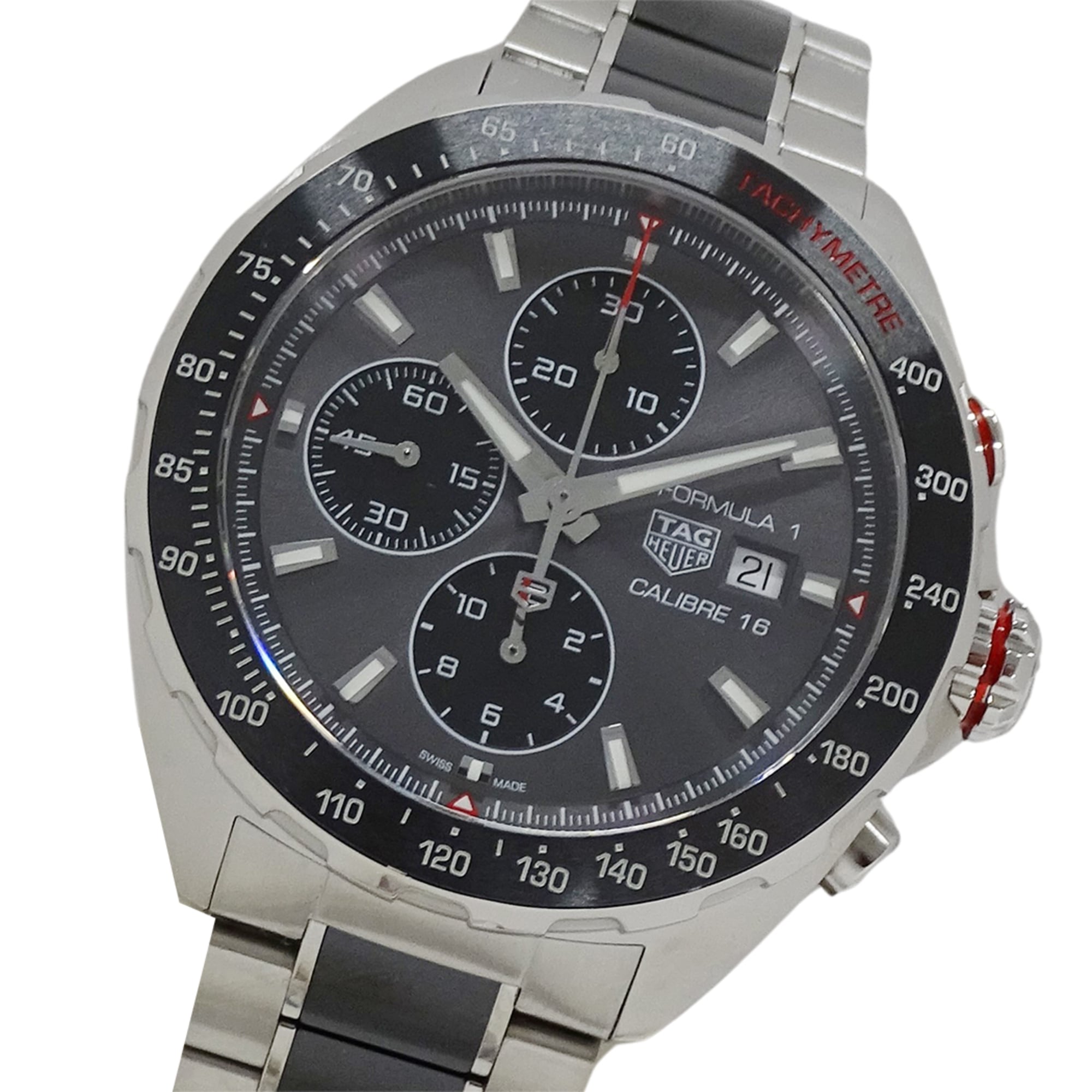 TAG Heuer Formula 1 CAZ2012 BA0876 Men\'s Watch, Brand Name, Caliber 16, Date, Automatic Movement, Stainless Steel (SS), Silver/Gray