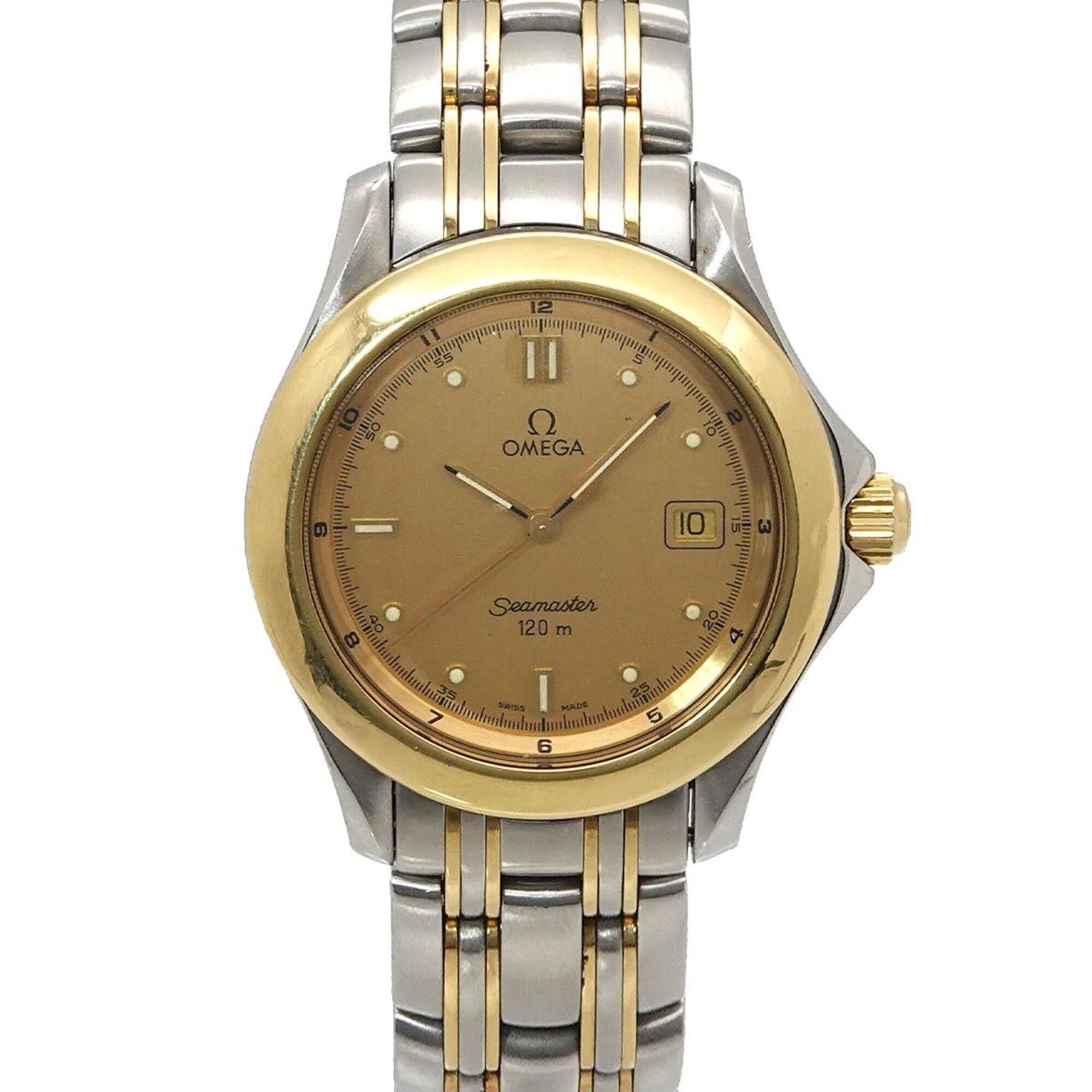 Omega Seamaster 120 2311 10 Two-Tone Men\'s Watch, Date, Gold (YG), Yellow Gold, Quartz Watch