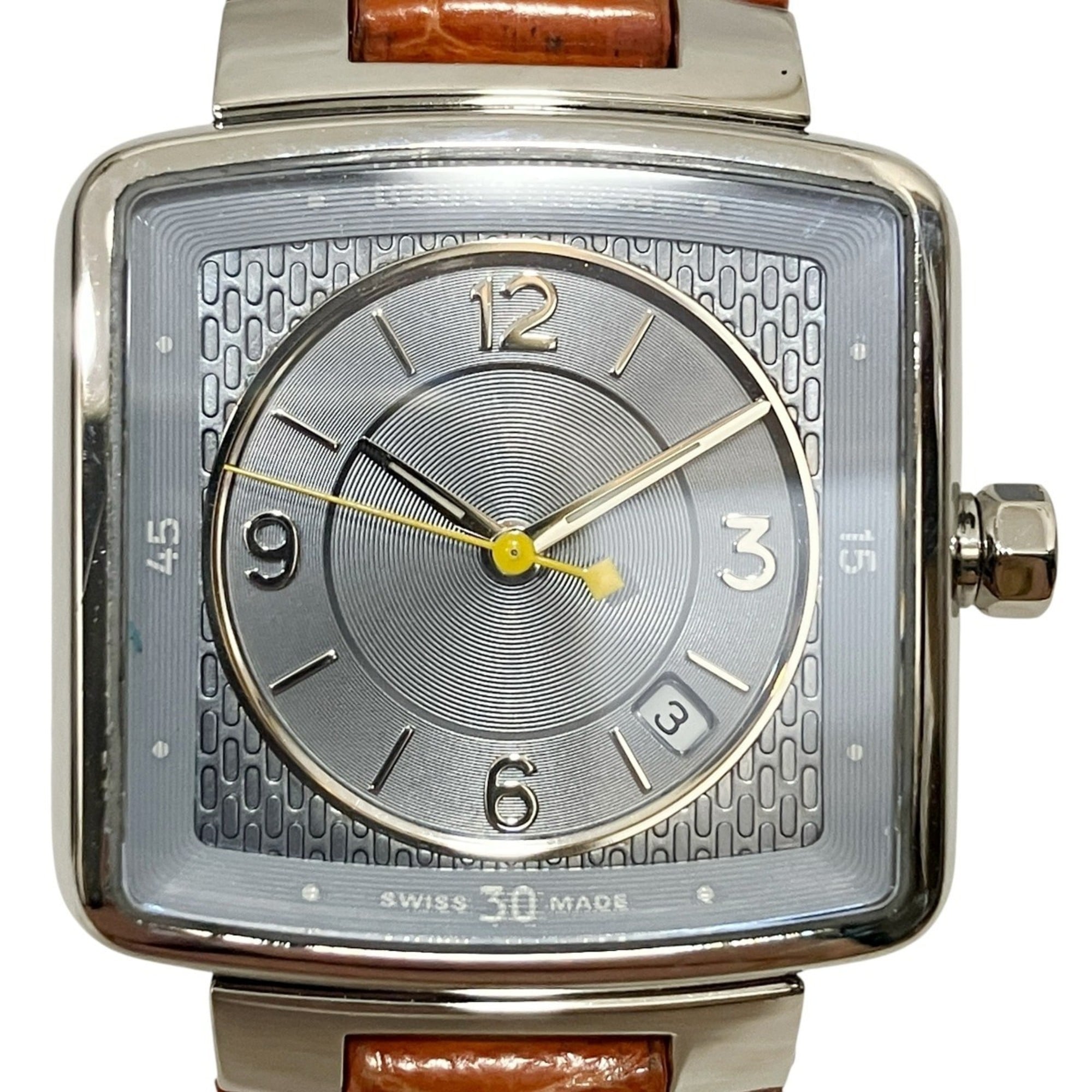Louis Vuitton Tambour Speedy Watch, Total Weight 41g, Stainless Steel, Genuine Leather Strap, Quartz Movement, Silver Dial, Q2211