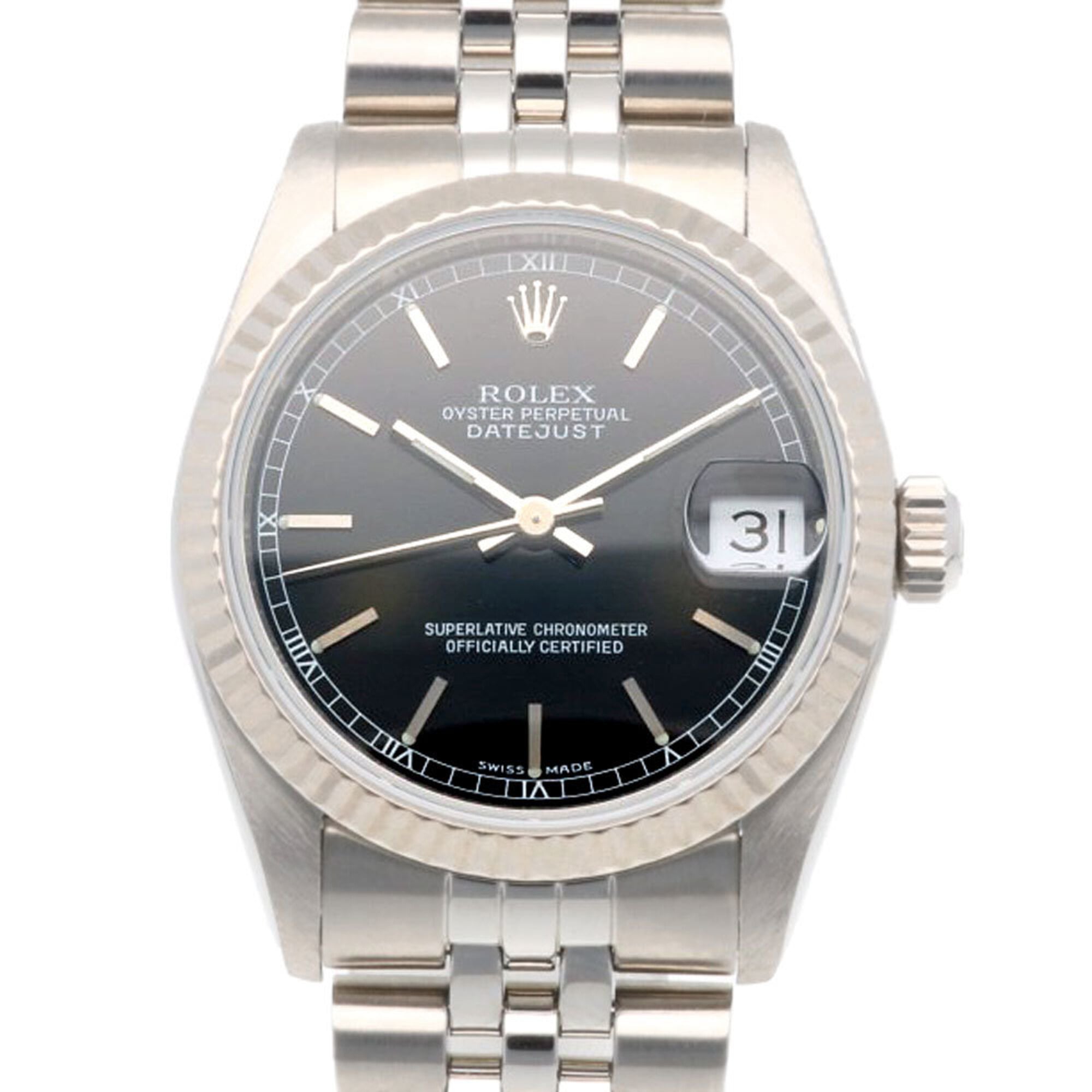 Rolex Datejust Oyster Perpetual Wristwatch, Stainless Steel, 68274, Automatic Winding, Overhauled, Polished, U-serial number, Men\'s/Women\'s.