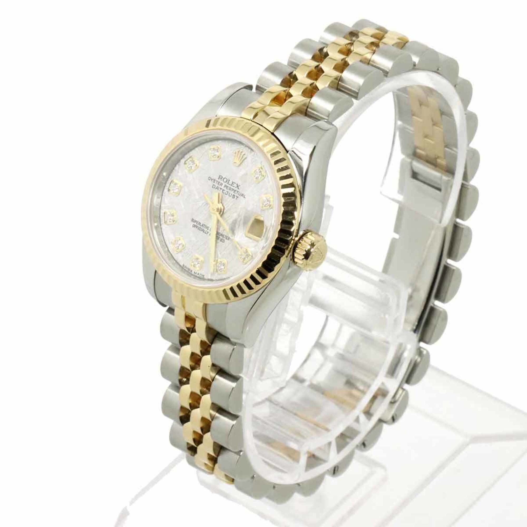 Rolex ROLEX 179173G Datejust V-serial Roulette 10P Diamond Meteorite Ladies Watch 18KYG Yellow Gold Automatic