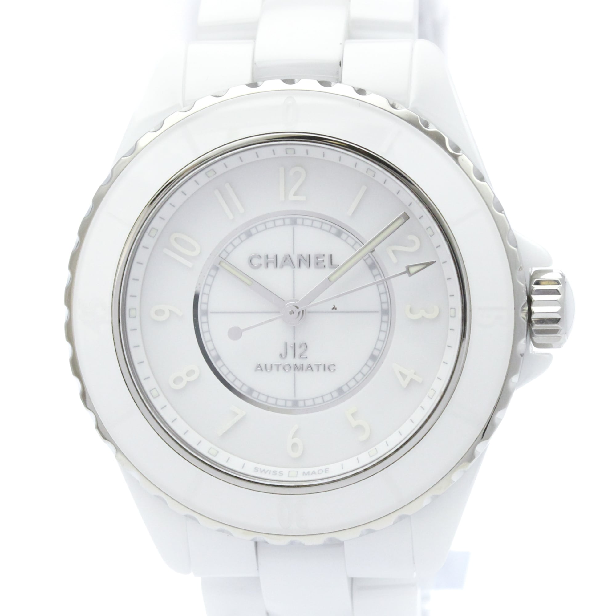 CHANEL J12 Phantom Ceramic Automatic Mens Watch H6186 Polished