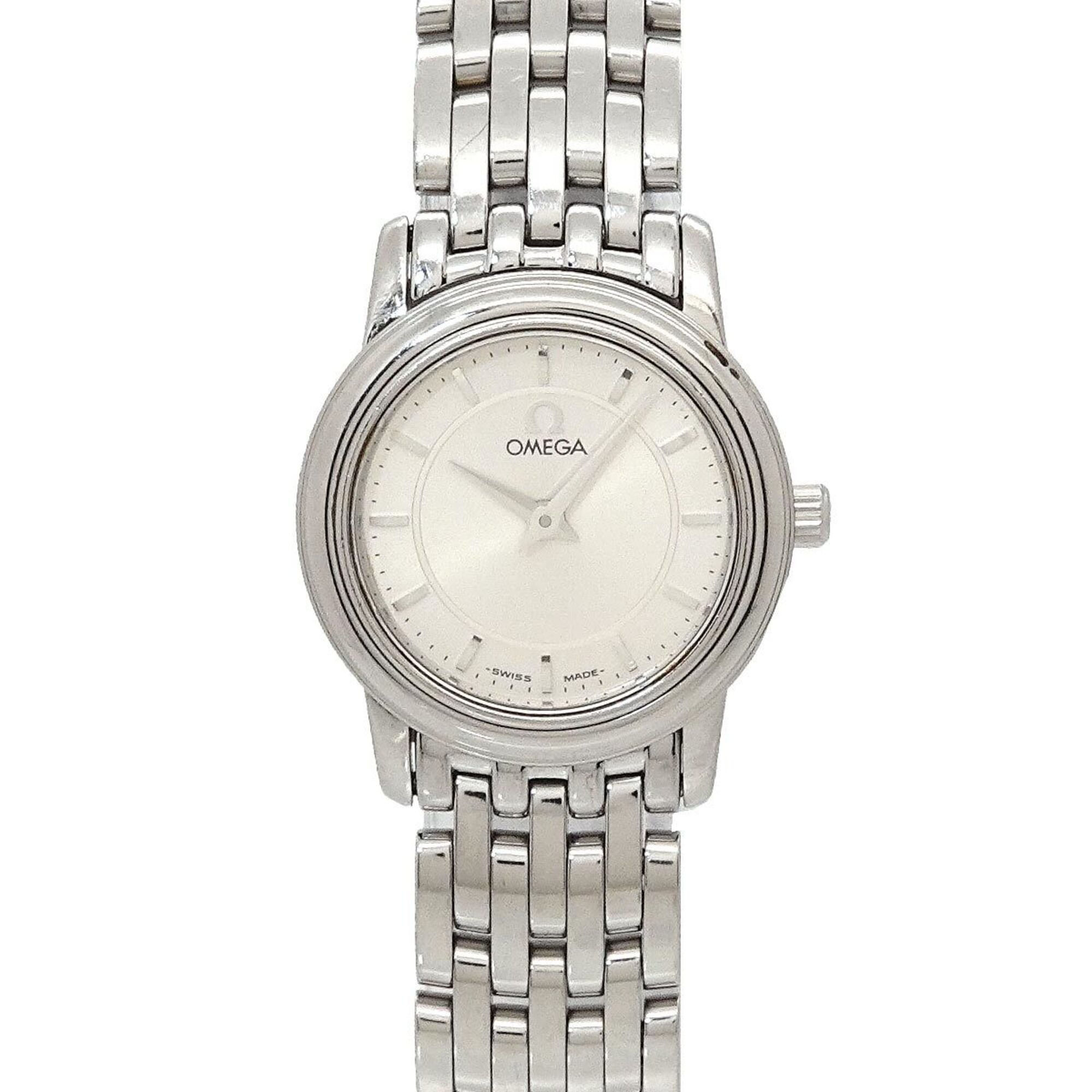 Omega De Ville Prestige 4570 31 Ladies\' Watch, Silver, Quartz.