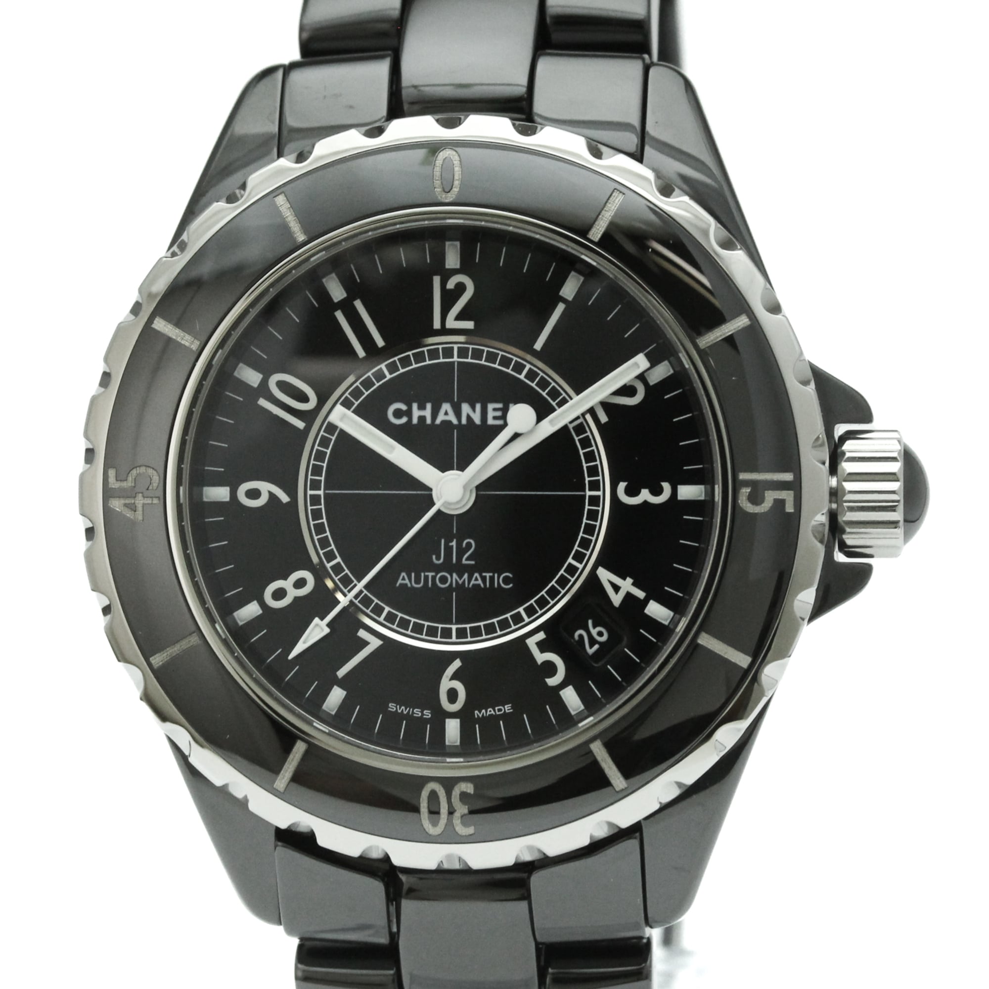 CHANEL J12 Ceramic Automatic Mens Watch H0685 Polished