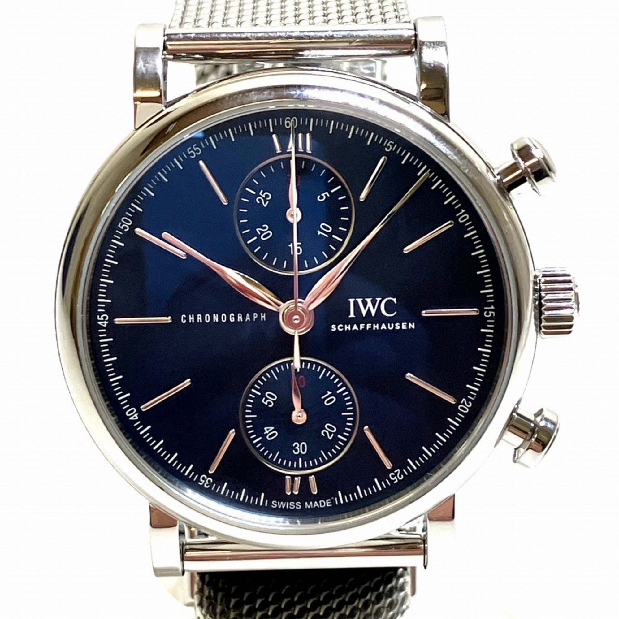 IWC Schaffhausen Portofino Chronograph 39 Laureus Sport for Good, Limited Edition of 1000 Pieces Worldwide, Total Weight 132.8g, Stainless Steel, Automatic Winding, IW391408