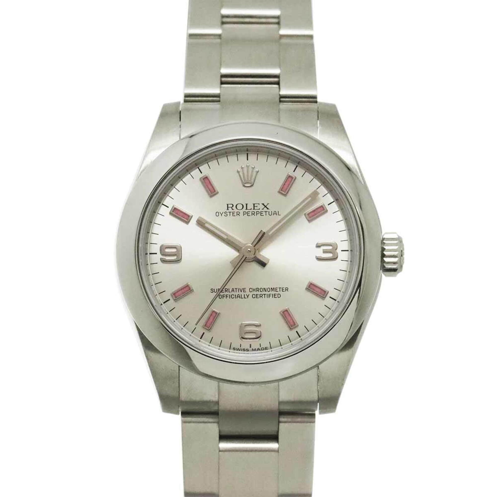 Rolex Oyster Perpetual 177200 Random Serial Number Roulette Boys\' Watch Silver Automatic