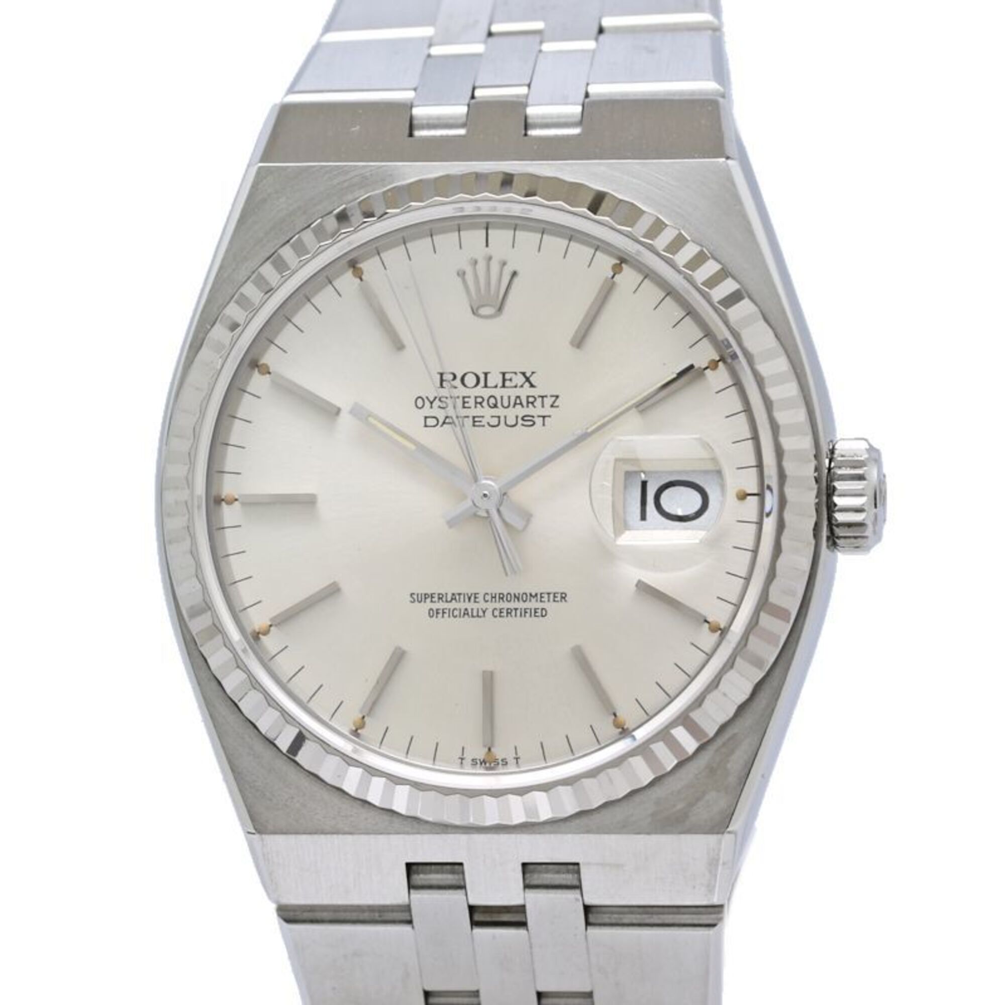 ROLEX Datejust Oysterquartz 17014 Men\'s Watch SSx18KWG 40587