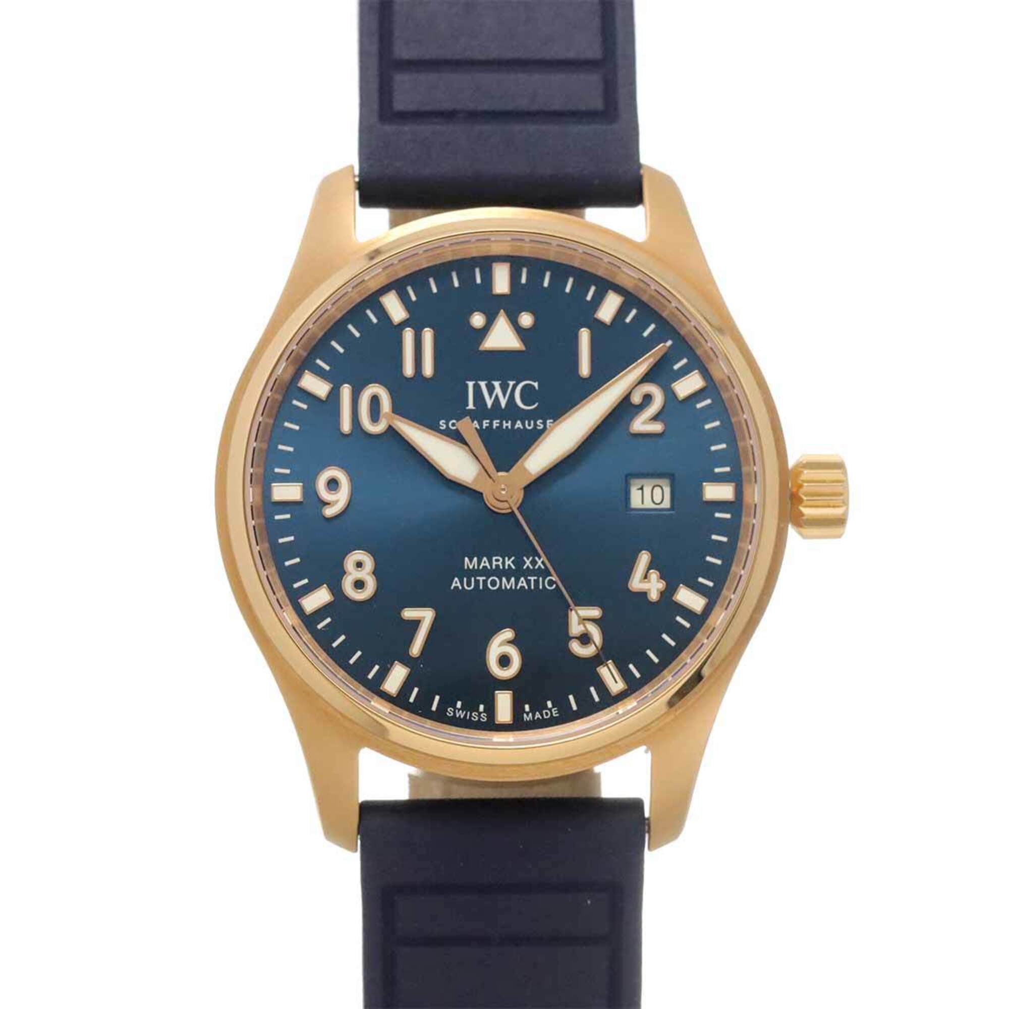 IWC Pilot\'s Watch Mark XX Petit Prince IW328301 Men\'s Watch, Date, Blue, 18K Pink Gold, Automatic Movement, International Company