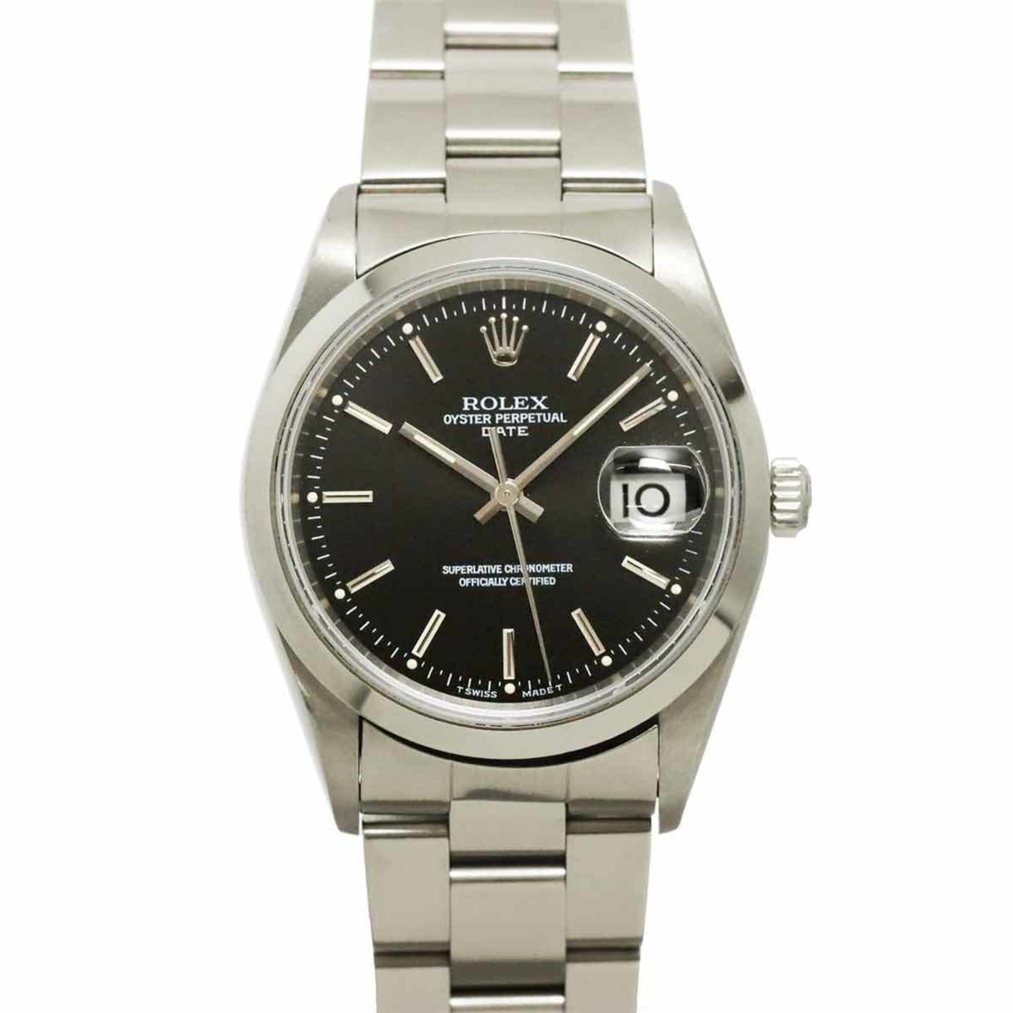 Rolex Oyster Perpetual Date 15200 T-serial Men\'s Watch, Black, Automatic Movement