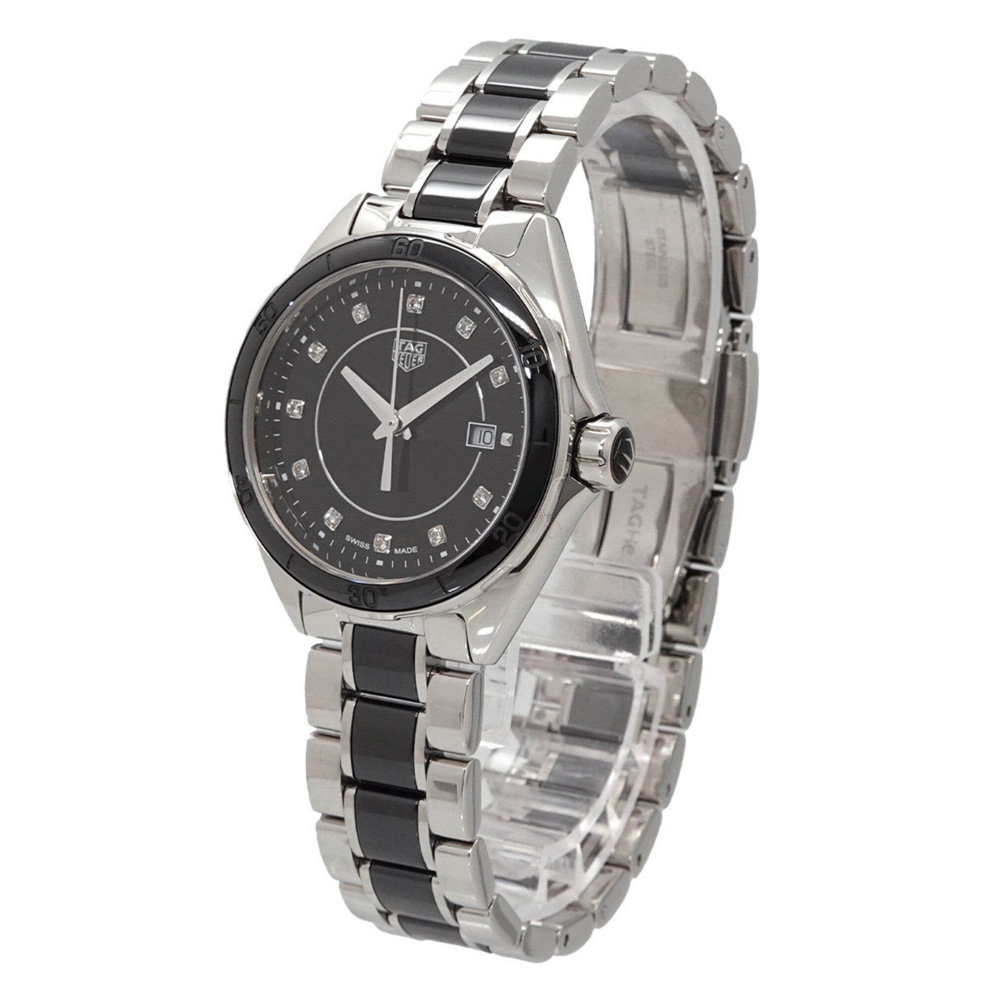 TAG Heuer Formula 1 WBJ141AB 11P Diamond Ladies\' Watch, Date, Black, Quartz Watch