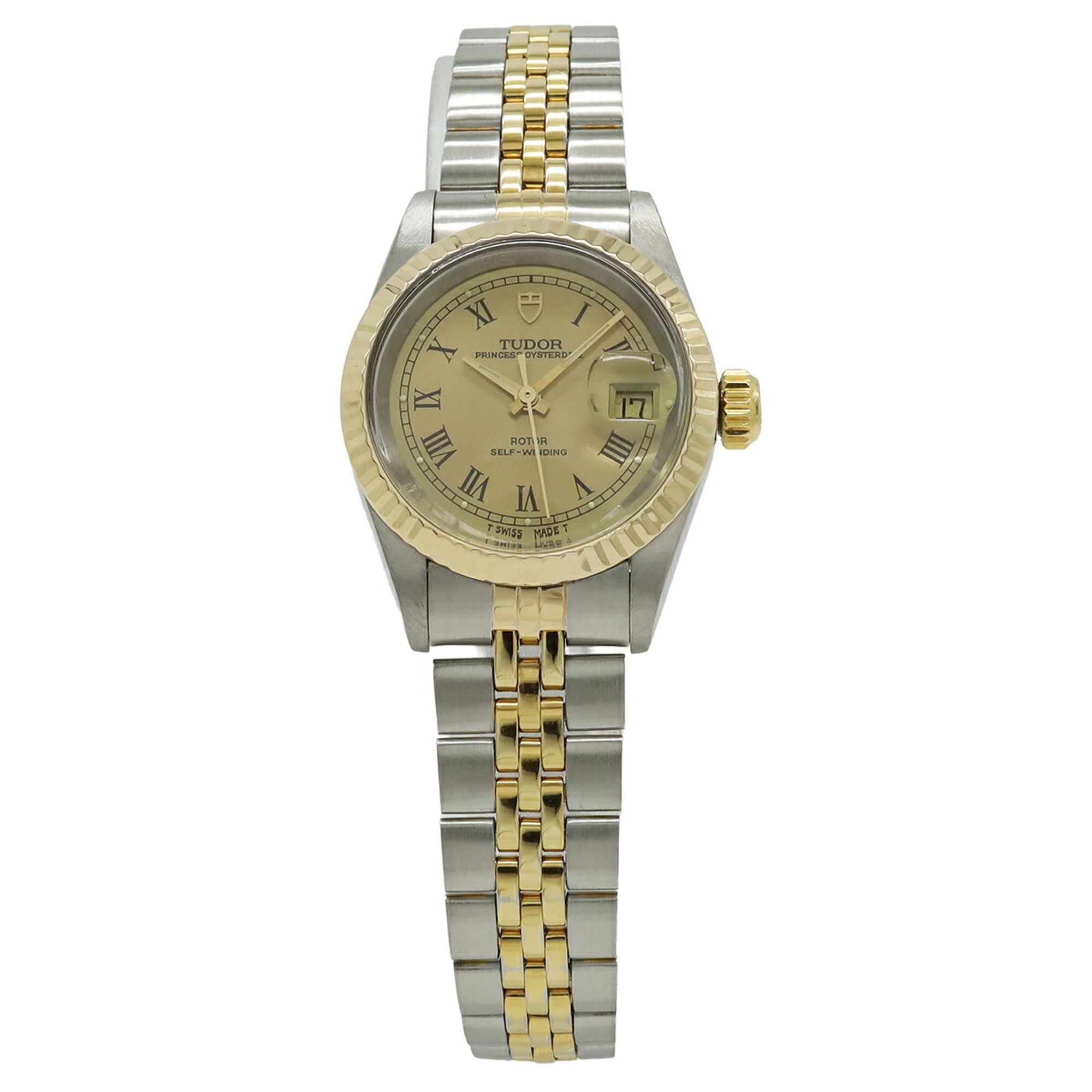 TUDOR Princess Oysterdate Champagne Dial Ladies\' Stainless Steel Automatic Watch 92413N