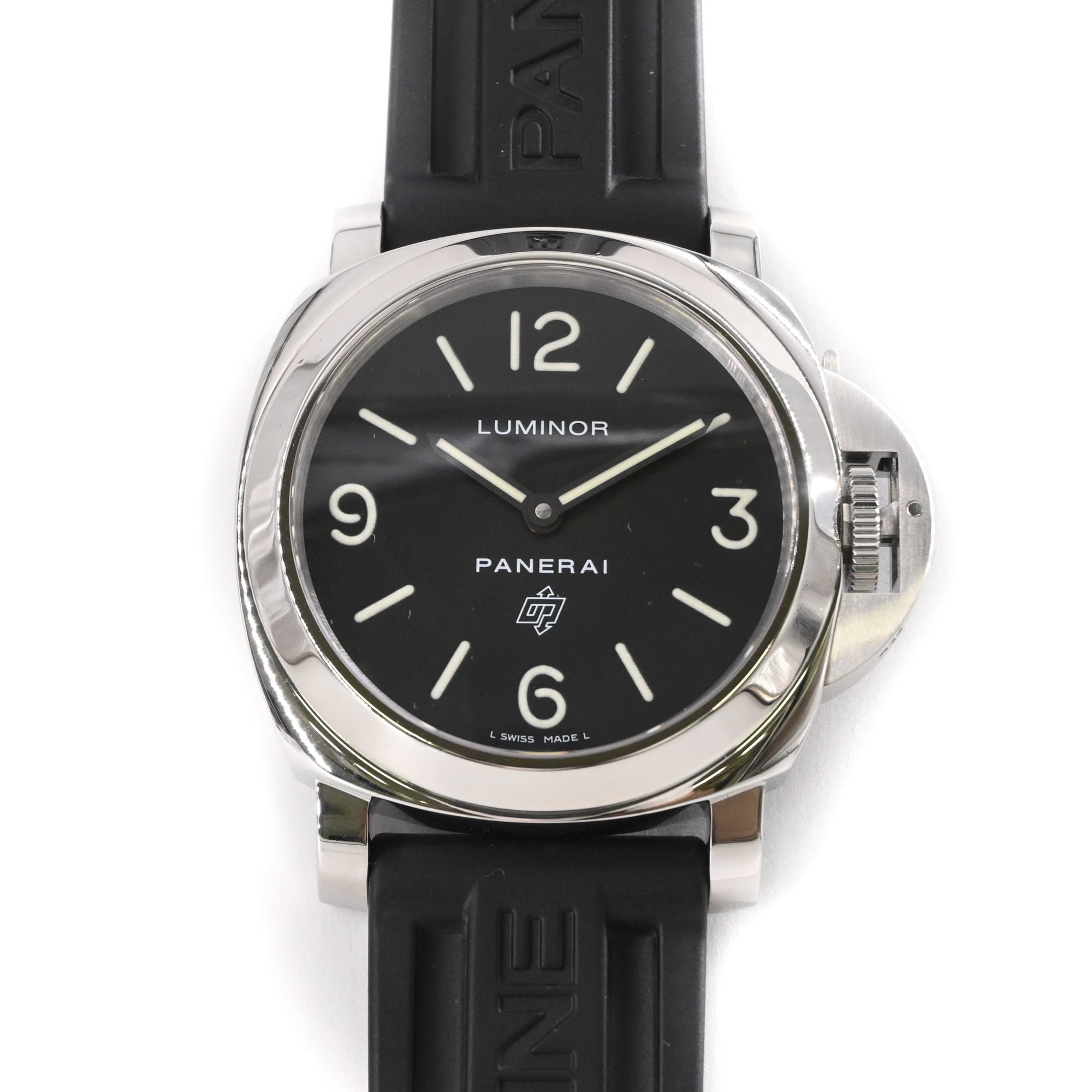 Panerai Luminor Manual Winding Men\'s Watch, Black Dial, PAM00000
