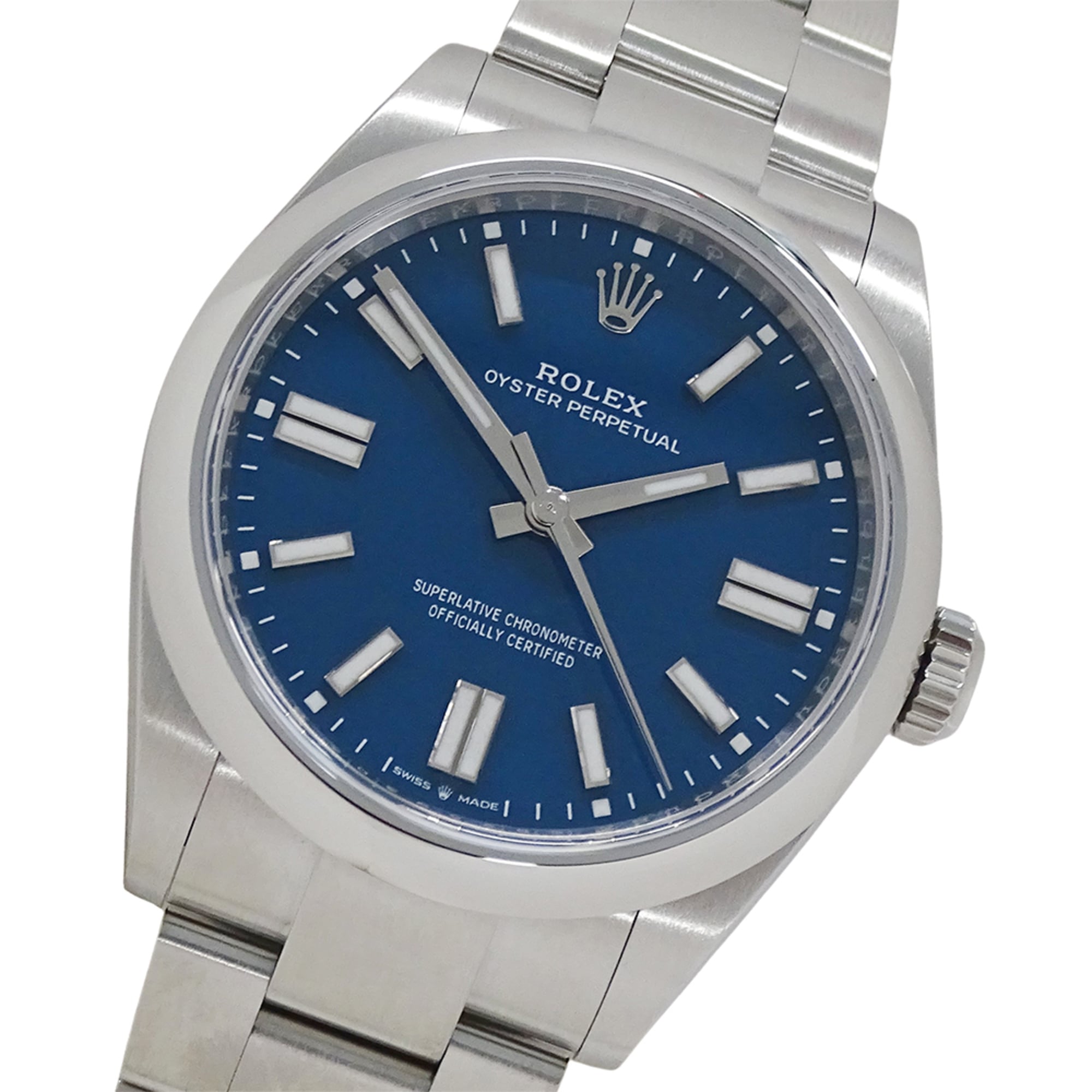 Rolex Oyster Perpetual 41 134300 Random Serial Number Men\'s Watch Brand Automatic AT Stainless Steel SS Silver Blue