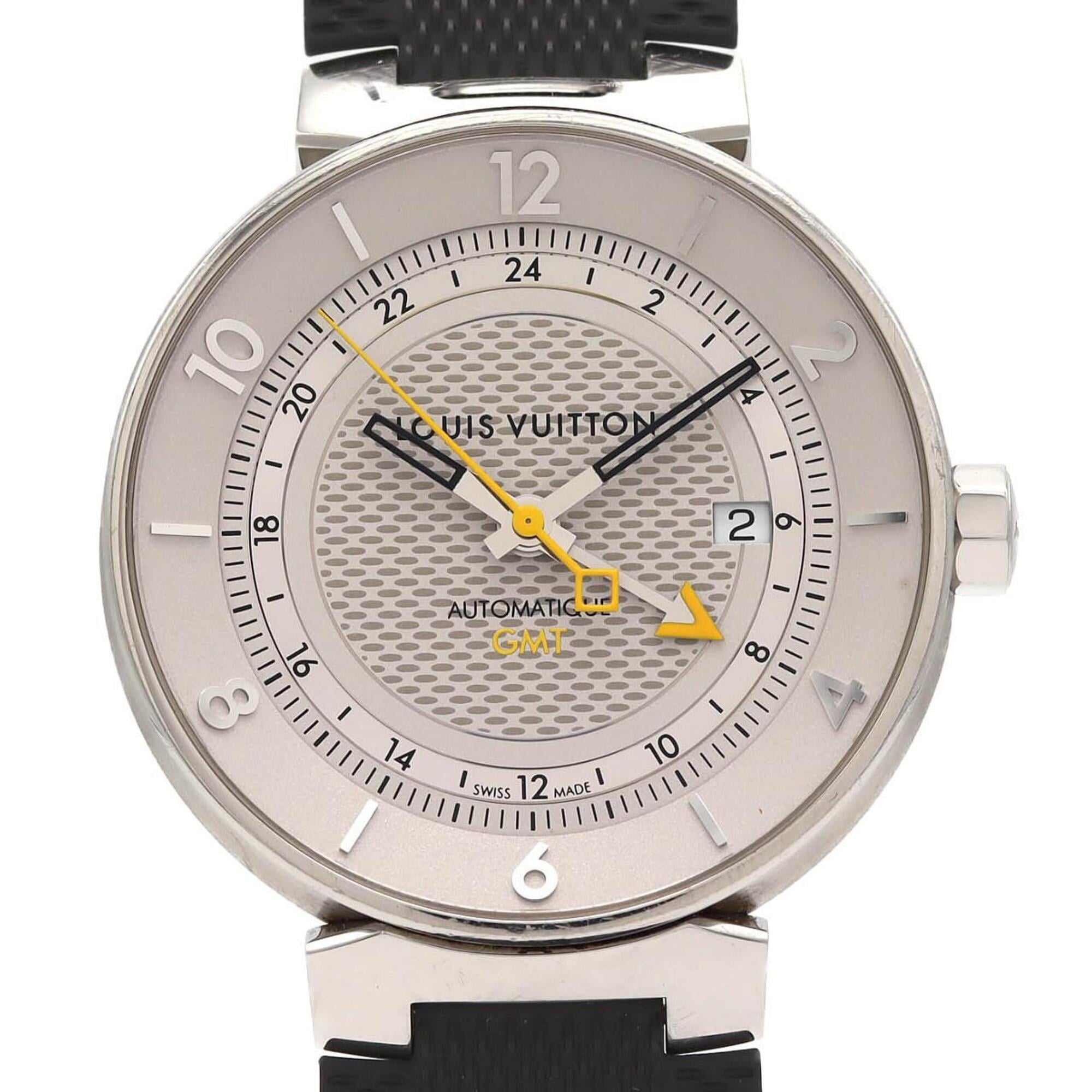 Louis Vuitton Tambour Moon GMT Q8D31 SS Automatic Watch