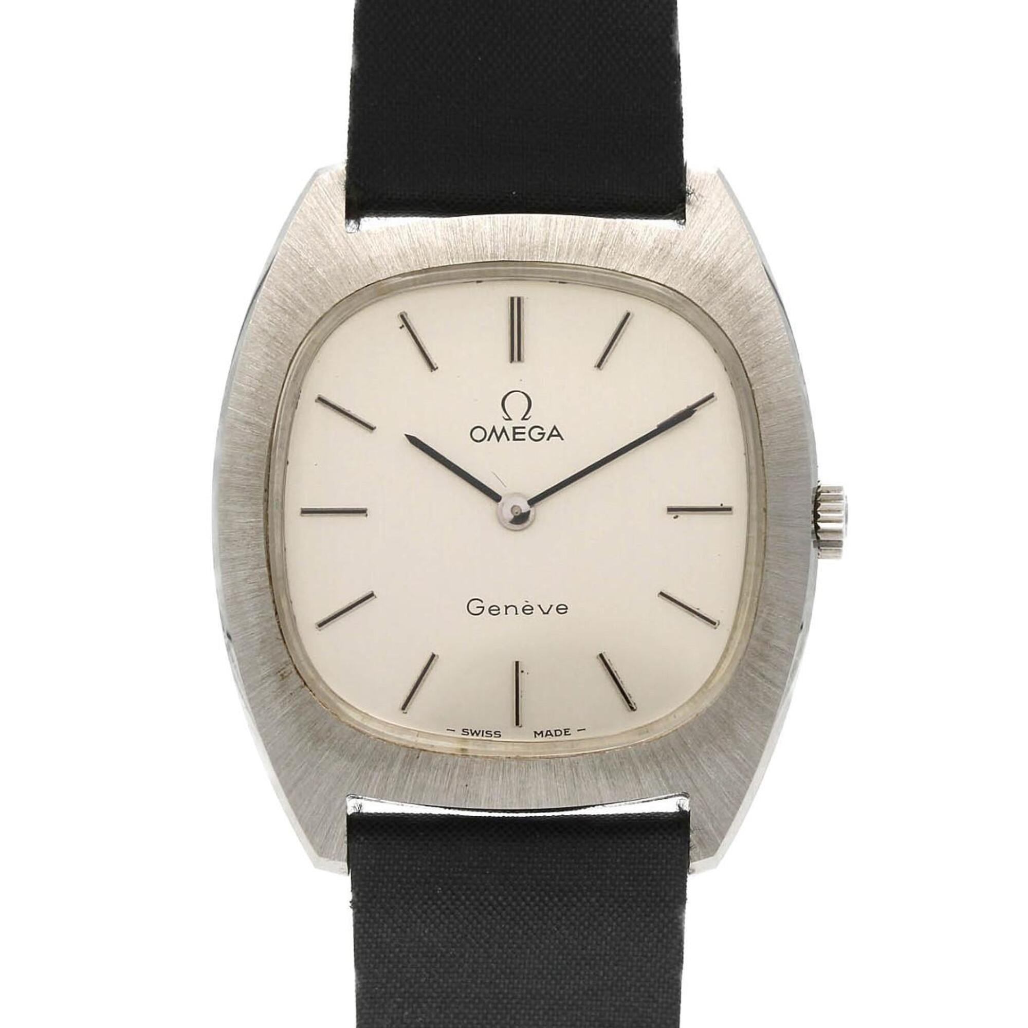 Omega Geneve Stainless Steel Watch, Manual Winding