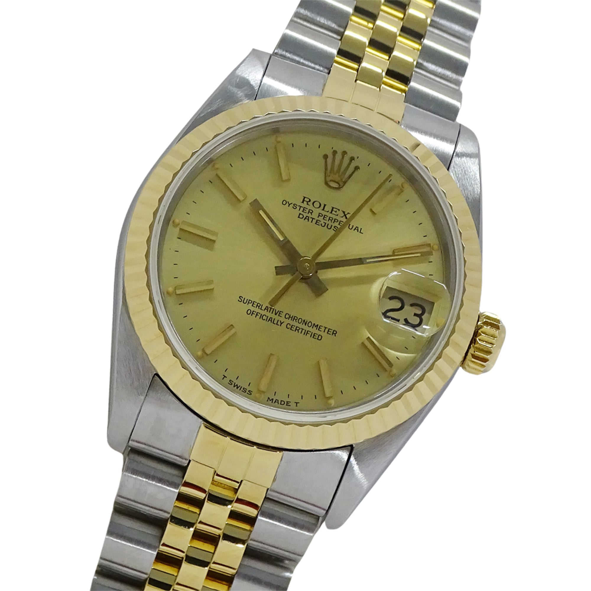 Rolex Datejust 68273 (serial number 95 series) - Boys\' size watch, automatic winding, stainless steel (SS) and yellow gold (YG) combination.