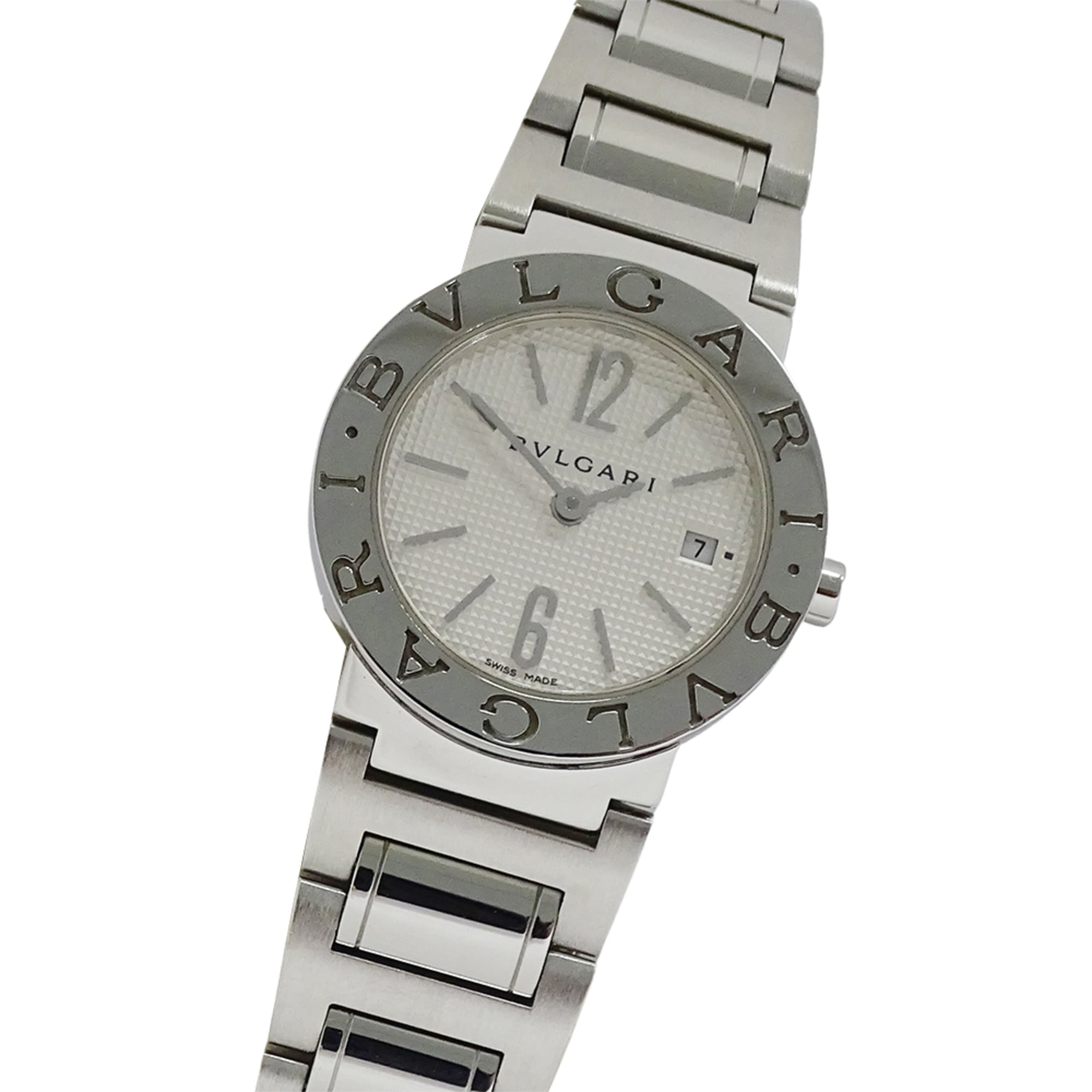 Bulgari BVLGARI Women\'s Watch, Brand: Date Quartz QZ Stainless Steel SS BB26SS Silver White