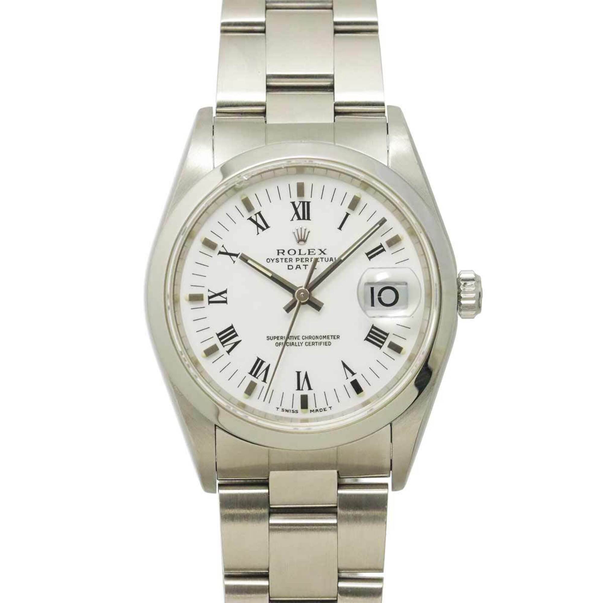 Rolex Oyster Perpetual Date 15200 S-serial Men\'s Watch White Automatic Self-winding