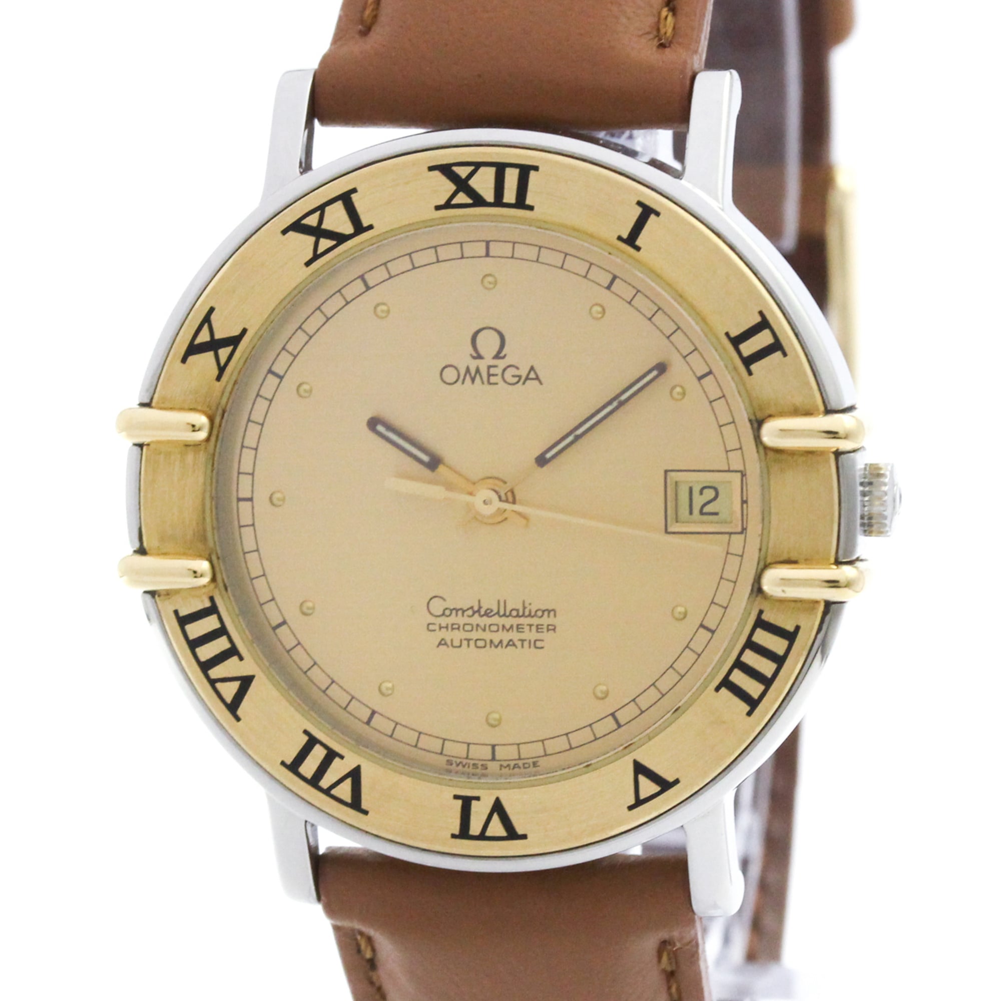 OMEGA Constellation 18K Gold Steel Automatic Mens Watch 1701.10.11 Polished