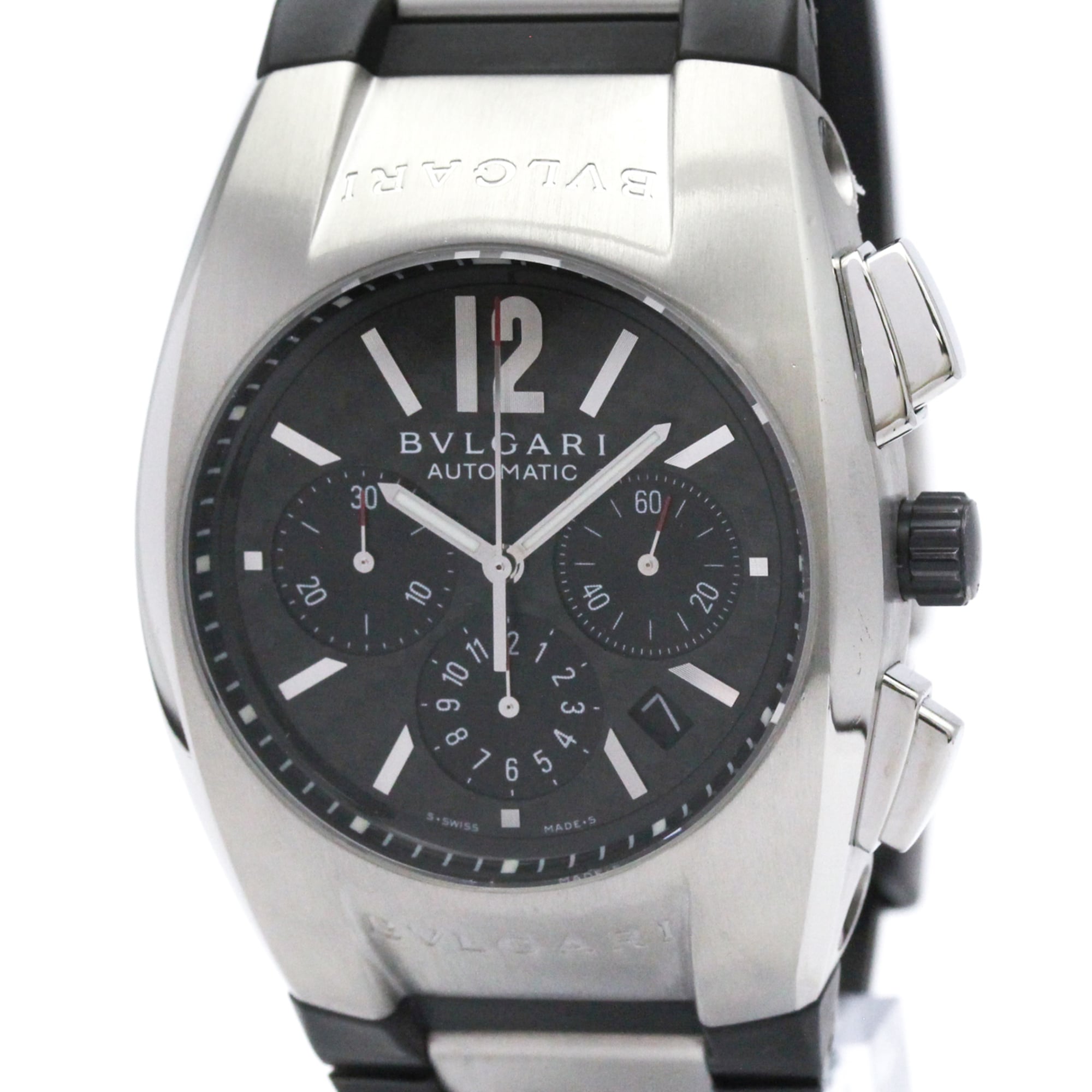BVLGARI Ergon Chronograph Steel Automatic Mens Watch EG40SCH Polished
