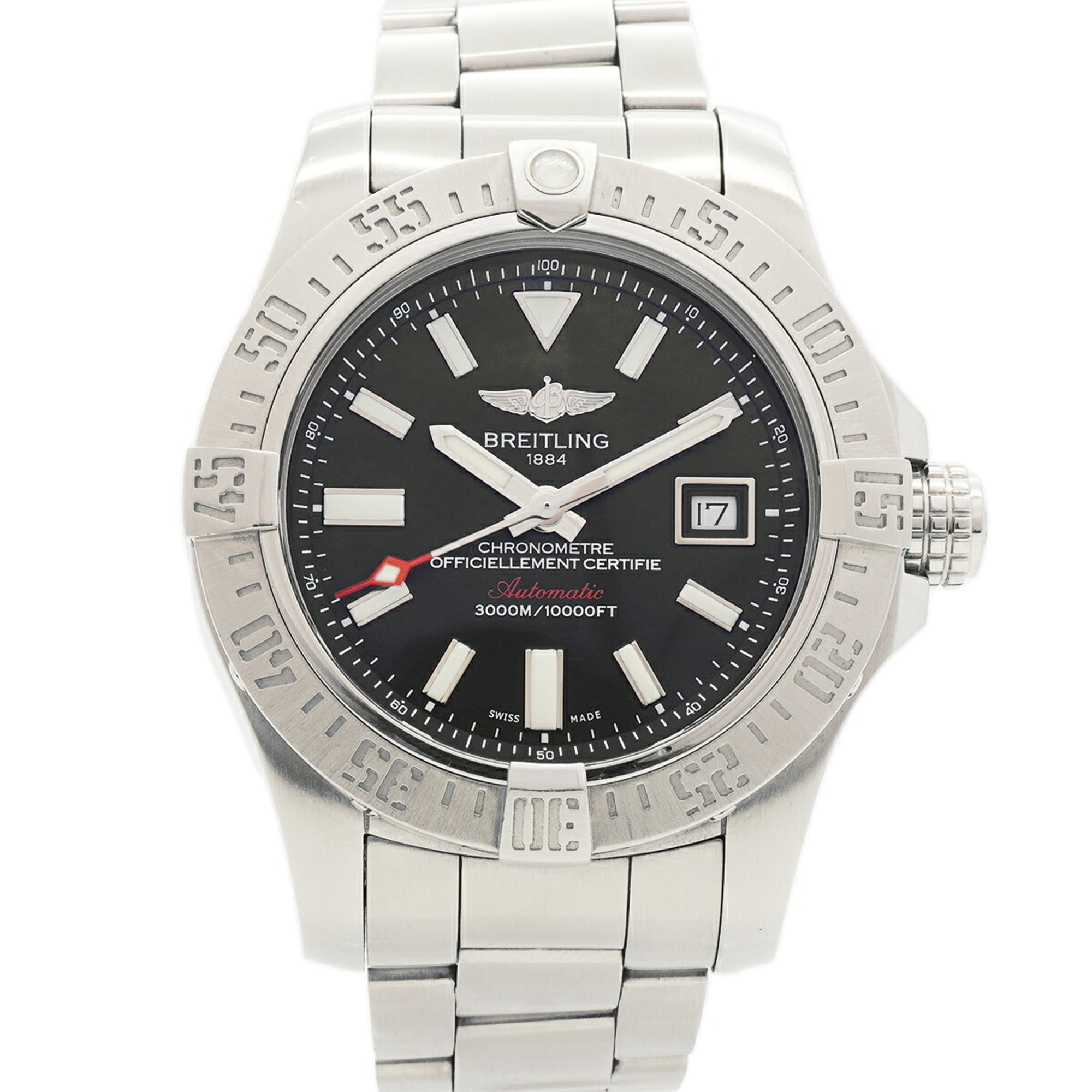 Breitling Avenger II Seawolf A1733110 A17331 Black Dial Men\'s Watch