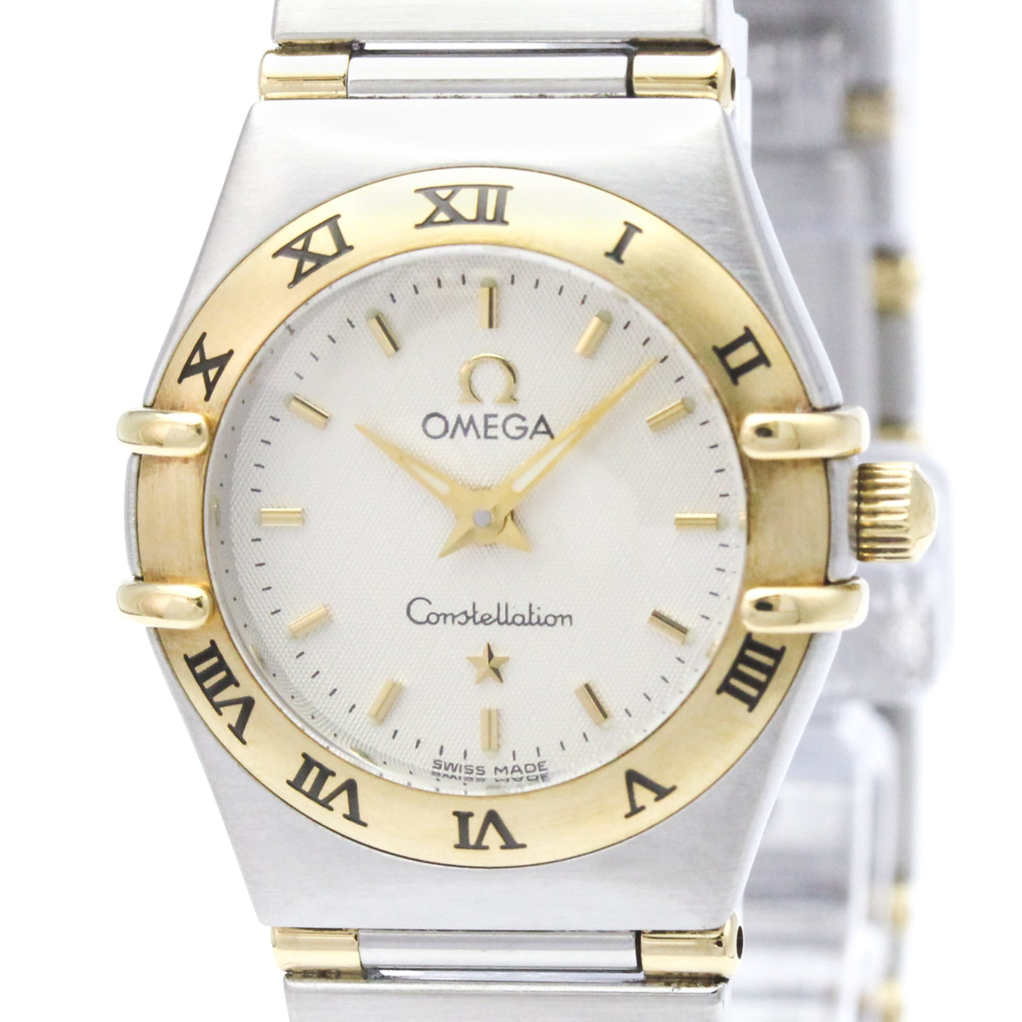 OMEGA Constellation 18K Gold Steel Ladies Watch 1372.30 Polished
