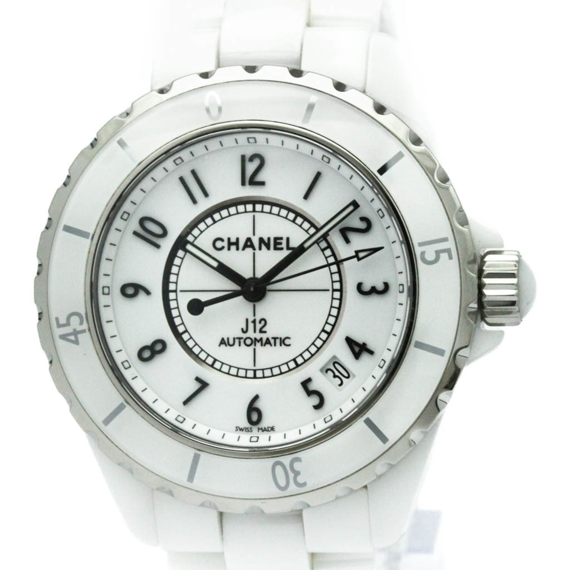 CHANEL J12 Ceramic Automatic Mens Watch H0970 Polished