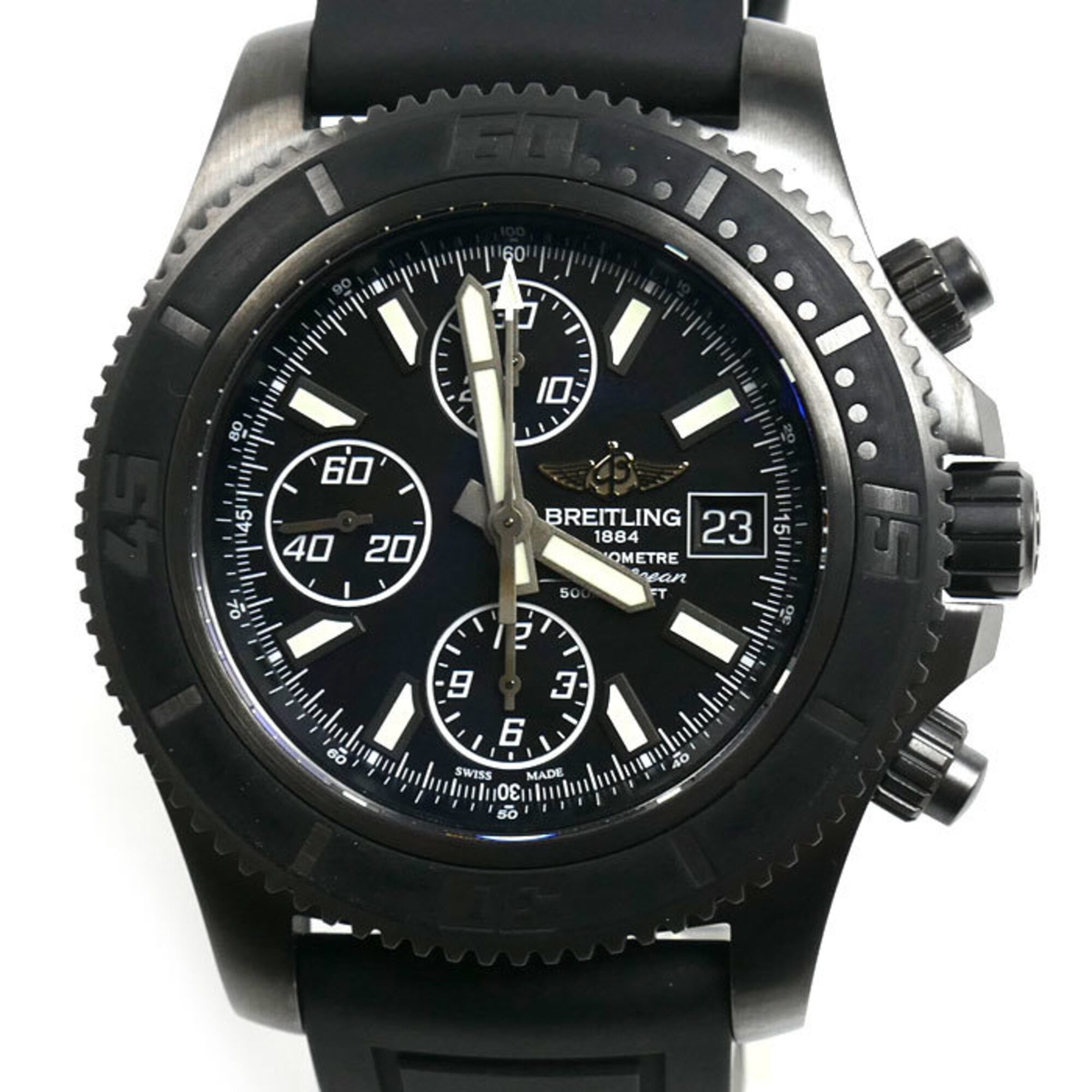 BREITLING Superocean Chronograph Black Steel Automatic Watch M110B11VRB (M13341B7 BD11) Limited Edition of 1000 Pieces Worldwide Men\'s