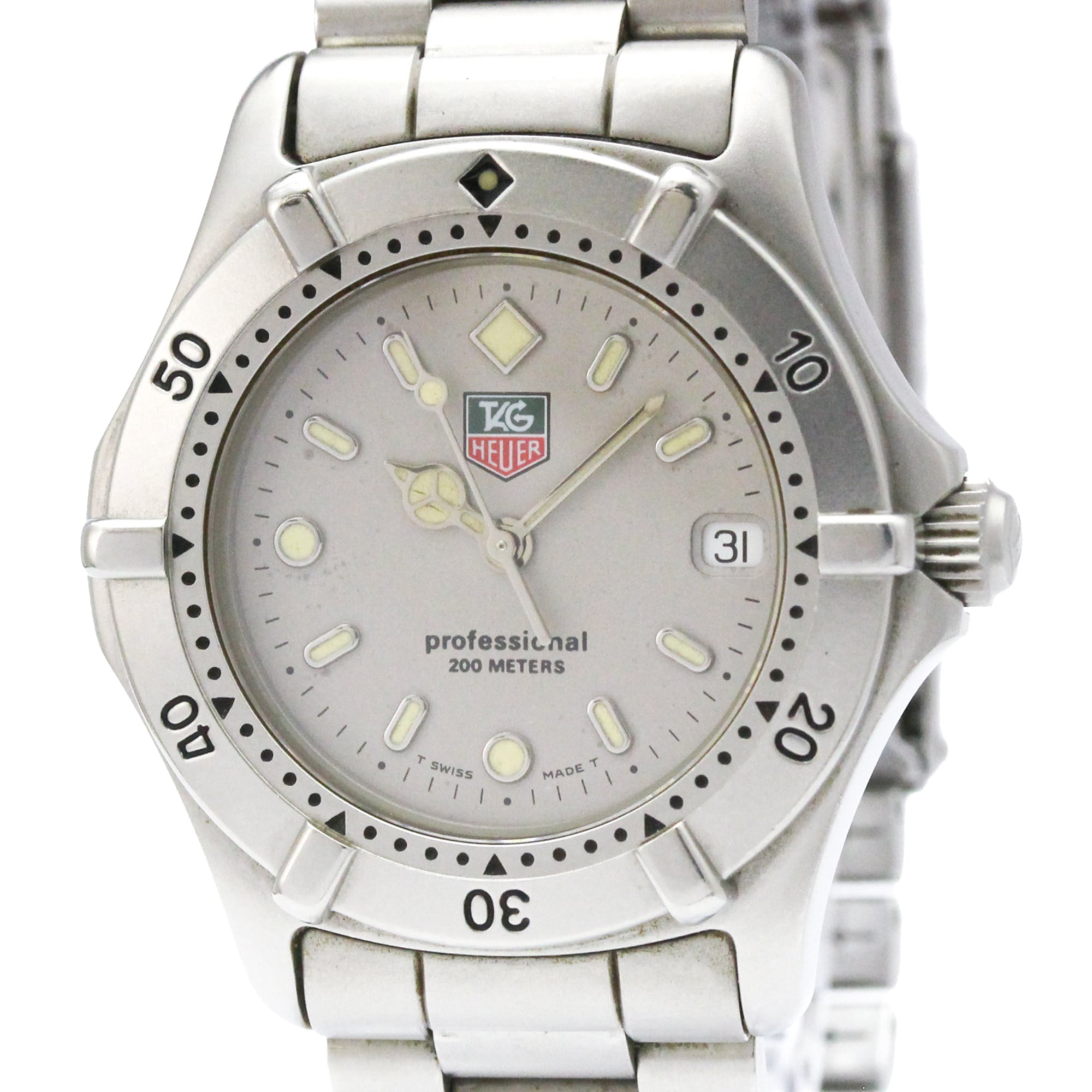 TAG HEUER Professional Stainless Steel Quartz Mid Size Watch WE1211-R