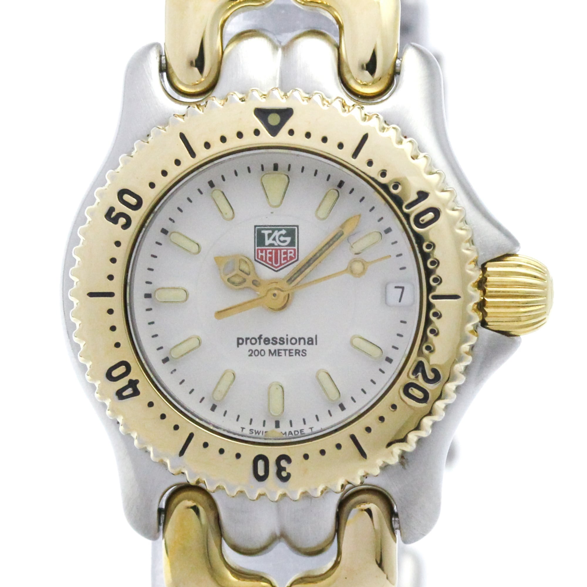 TAG HEUER Sel Professional 200M Gold Plated Steel Ladies Watch WG1422 Polished