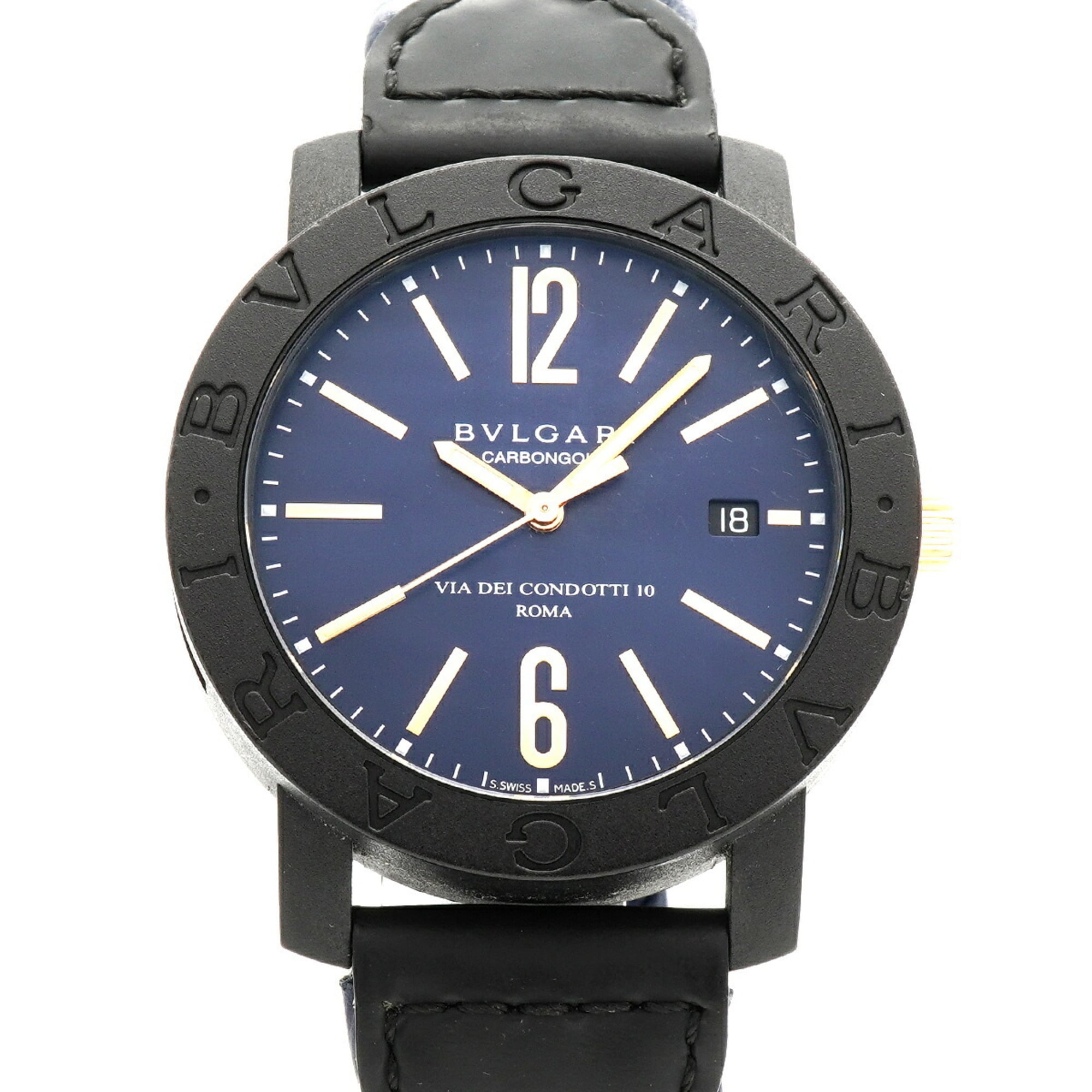 Bvlgari Carbon BB40CL Blue Dial Men\'s Watch