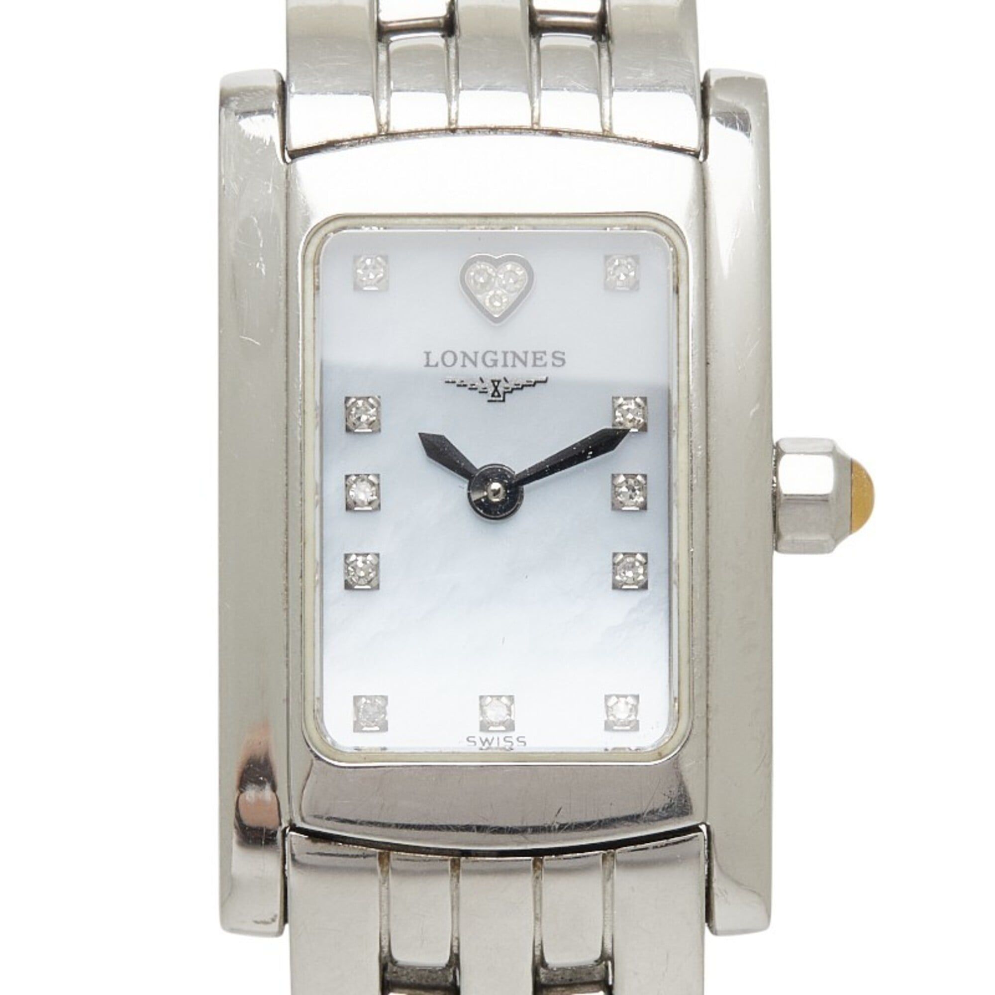 Longines DolceVita 14P Diamond Index Watch L5.158.4 Quartz Blue Dial Stainless Steel Ladies LONGINES