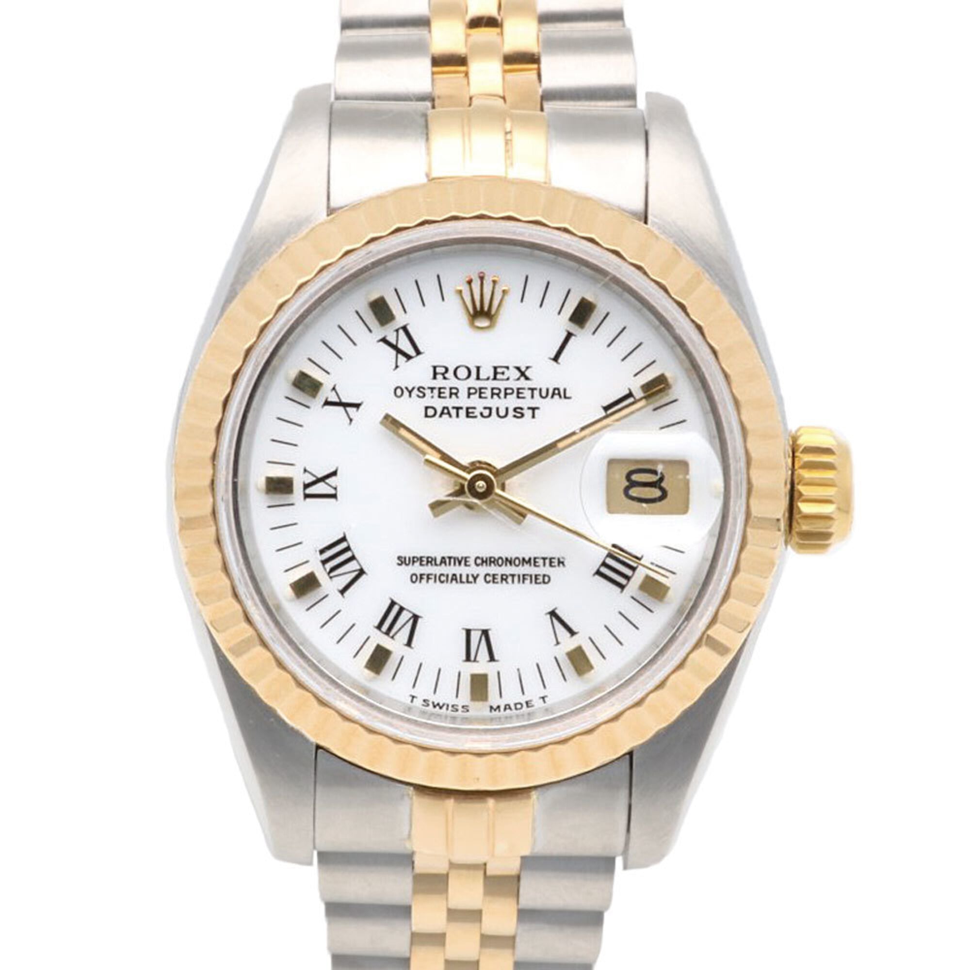 Rolex Datejust Oyster Perpetual Wristwatch, Stainless Steel, 69173, Automatic Winding, Overhauled, Polished, S-serial number, Ladies\', Tritium, Roman Numerals