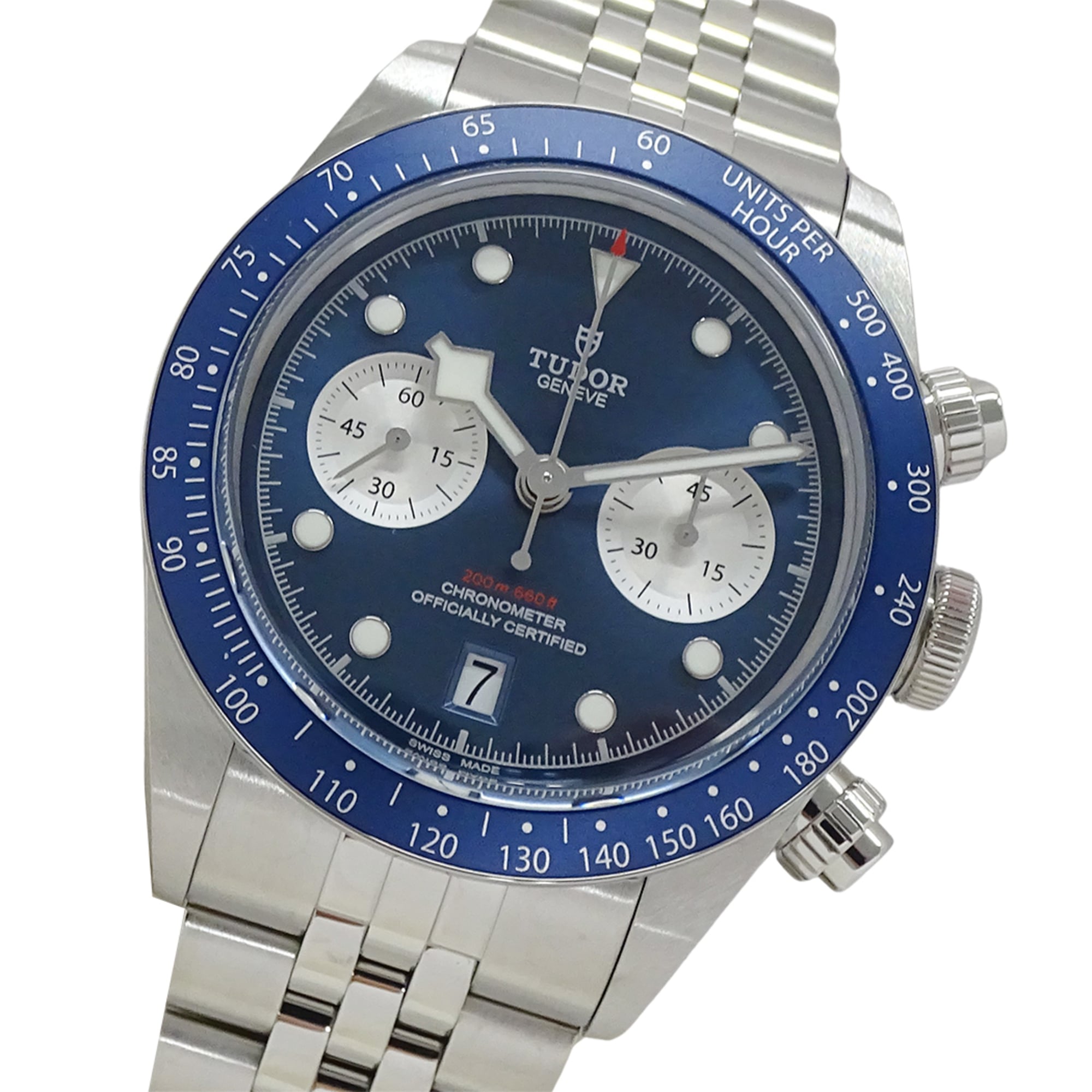 Tudor Black Bay Chrono M79360B-0002 Men\'s Watch, Brand Boutique Limited Edition, Automatic Movement, Stainless Steel (SS), Blue Silver