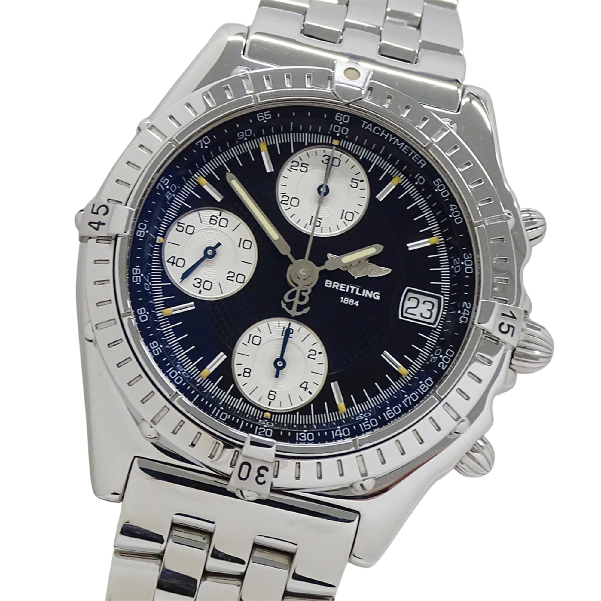 Breitling Chronomat A13050.1 Men\'s Watch, Brand: Breitling, Chronograph, Date, Automatic, Stainless Steel (SS), Silver, Black