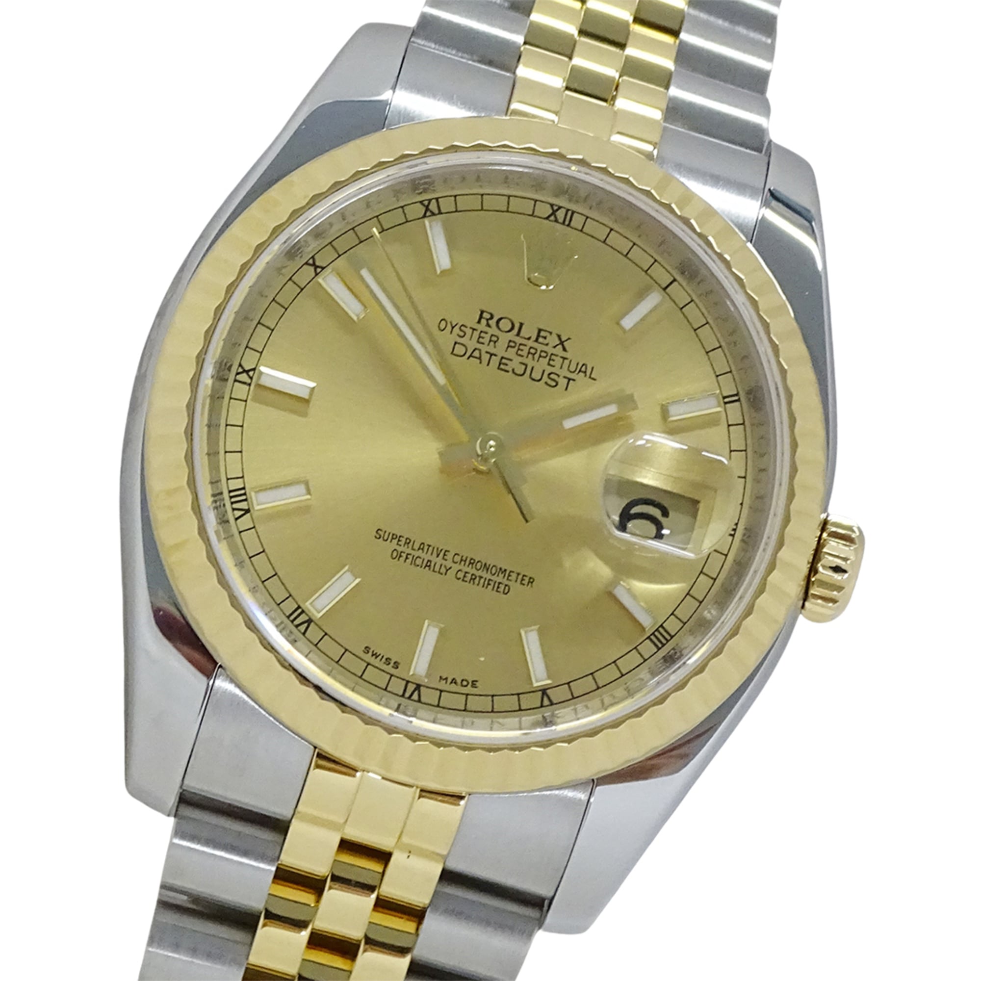 Rolex Datejust 116233 V-serial, Men\'s Automatic Watch, Stainless Steel (SS) and Gold (YG) Combination.