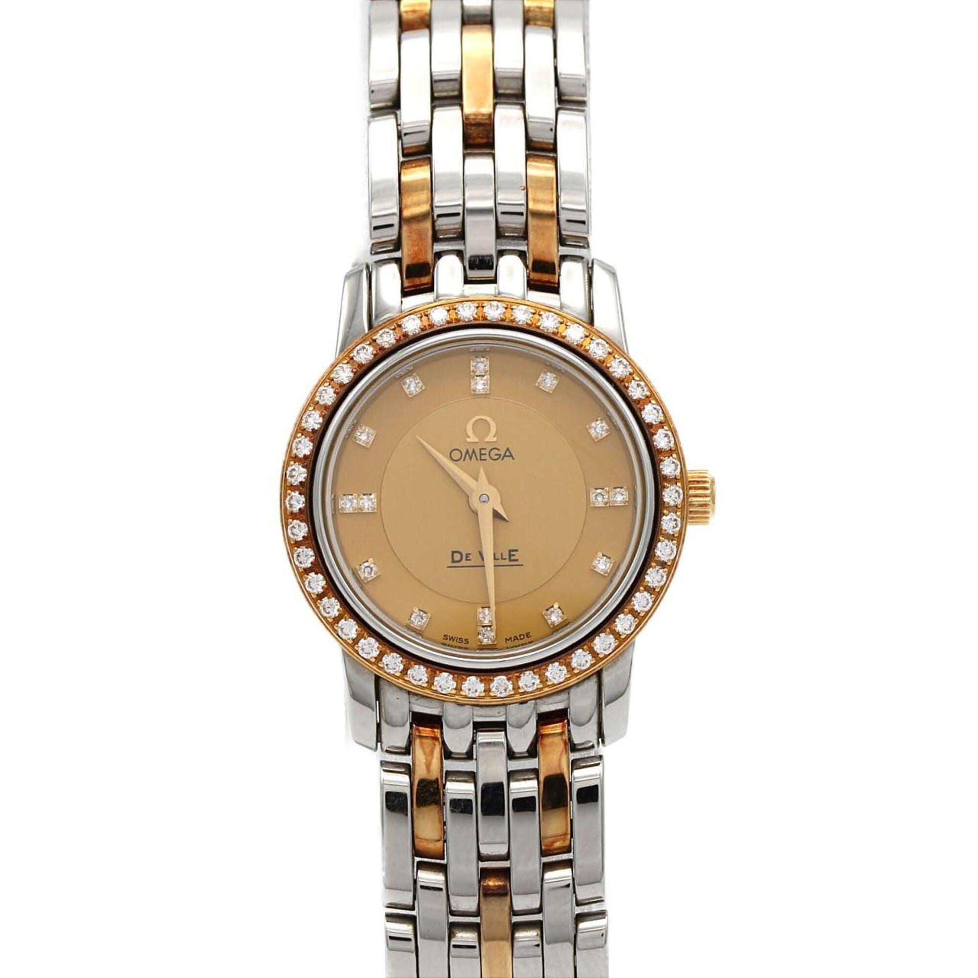 Omega De Ville Prestige Combination D-16P 413.25.22.60.58.001 SSxYG Quartz Watch
