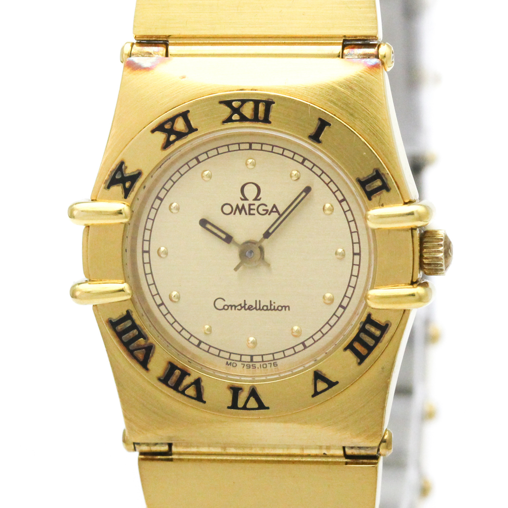 OMEGA Constellation Gold Plated Quartz Ladies Watch 795.1076