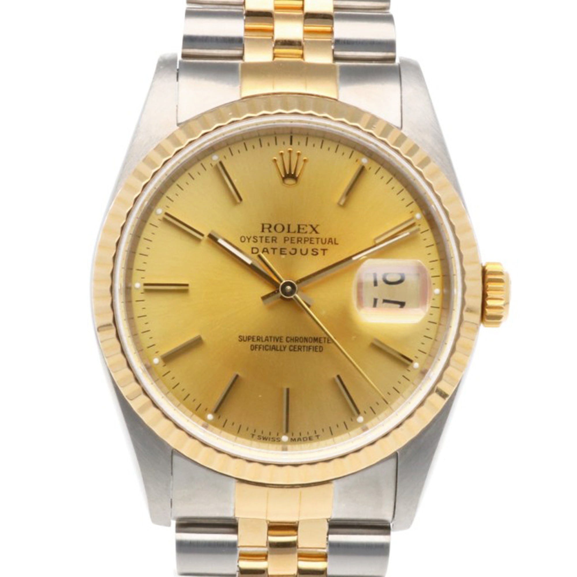 Rolex Datejust Oyster Perpetual Wristwatch, Stainless Steel, 16233, Automatic Winding, Overhauled, Polished, E-serial Number, Men\'s.