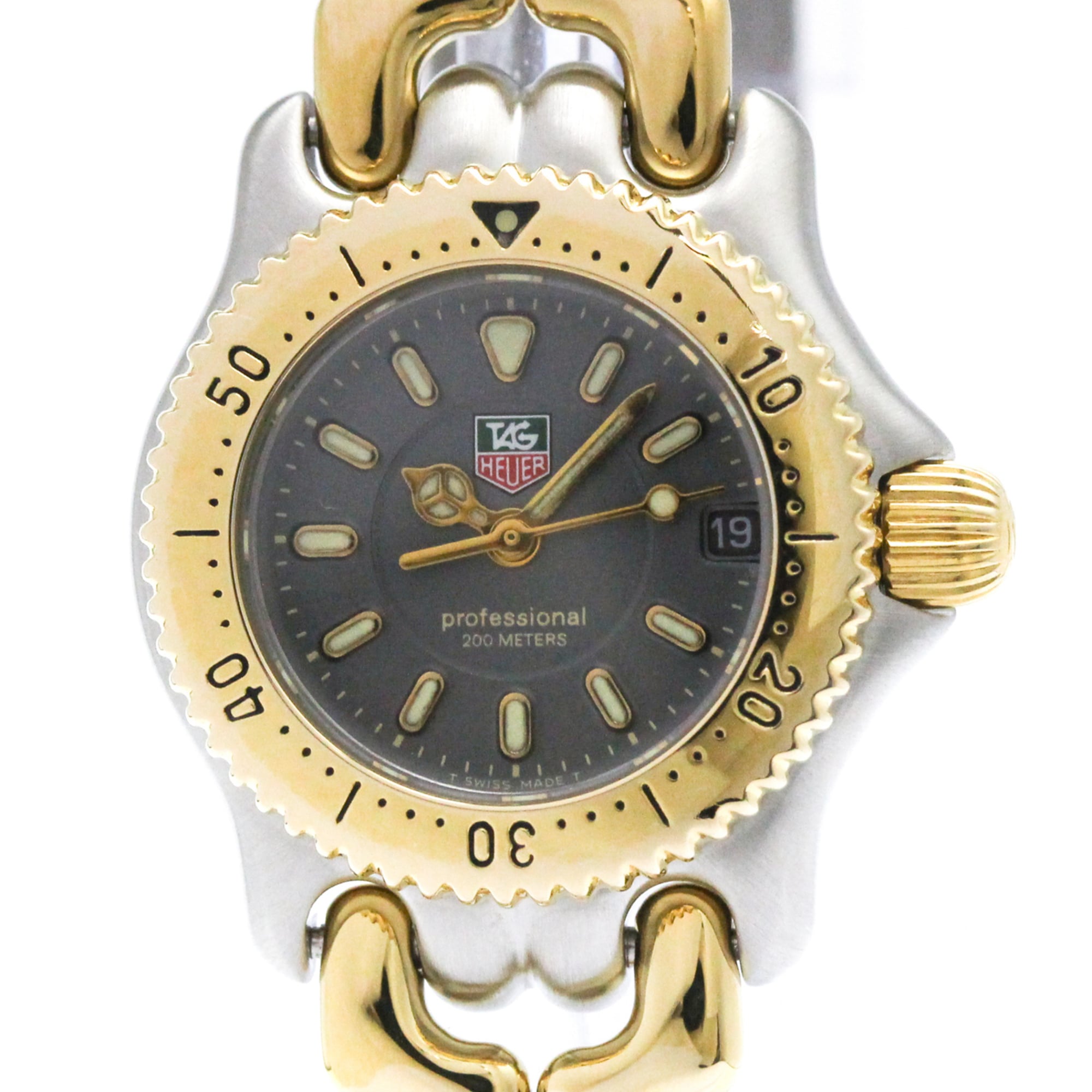 TAG HEUER Sel Professional 200M Gold Plated Steel Ladies Watch WG1420 Polished