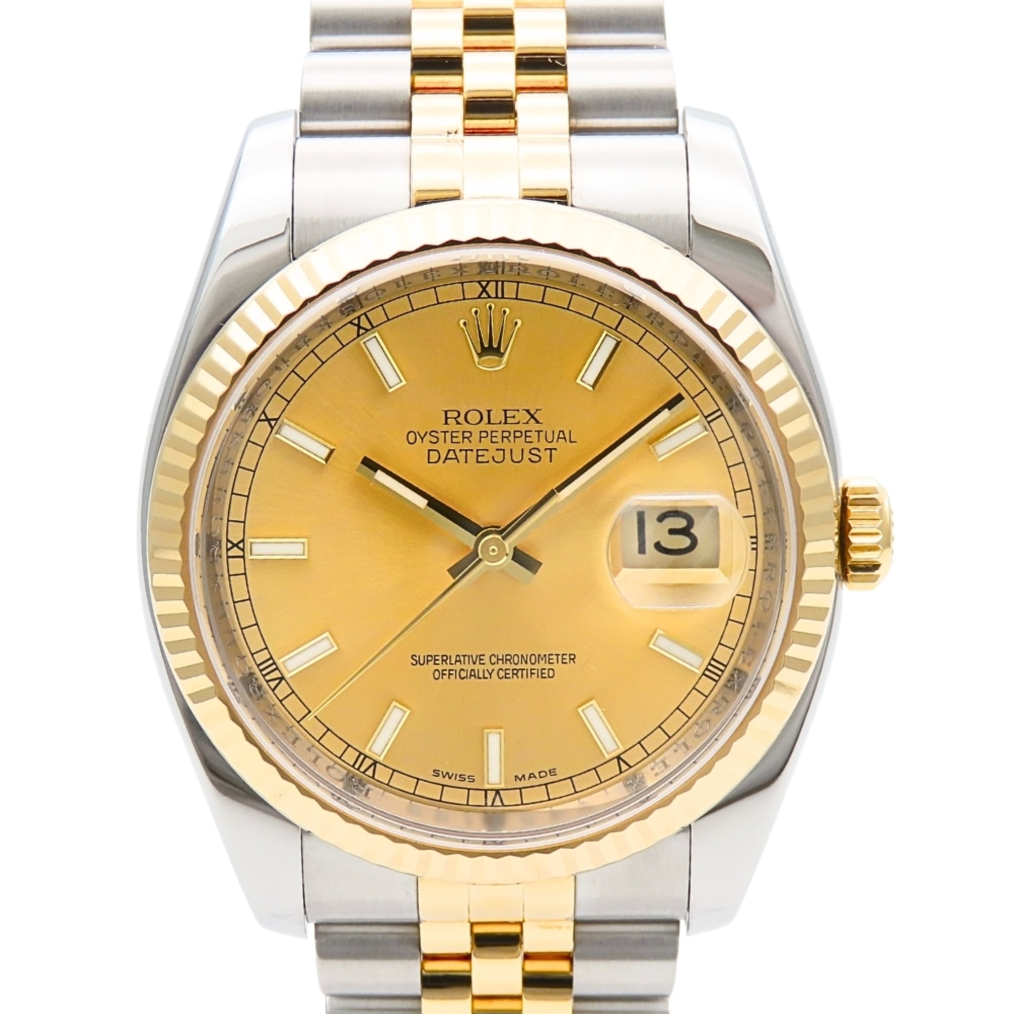 Rolex Datejust 116233 Stainless Steel & 18K Yellow Gold Combination Men\'s Watch ROLEX