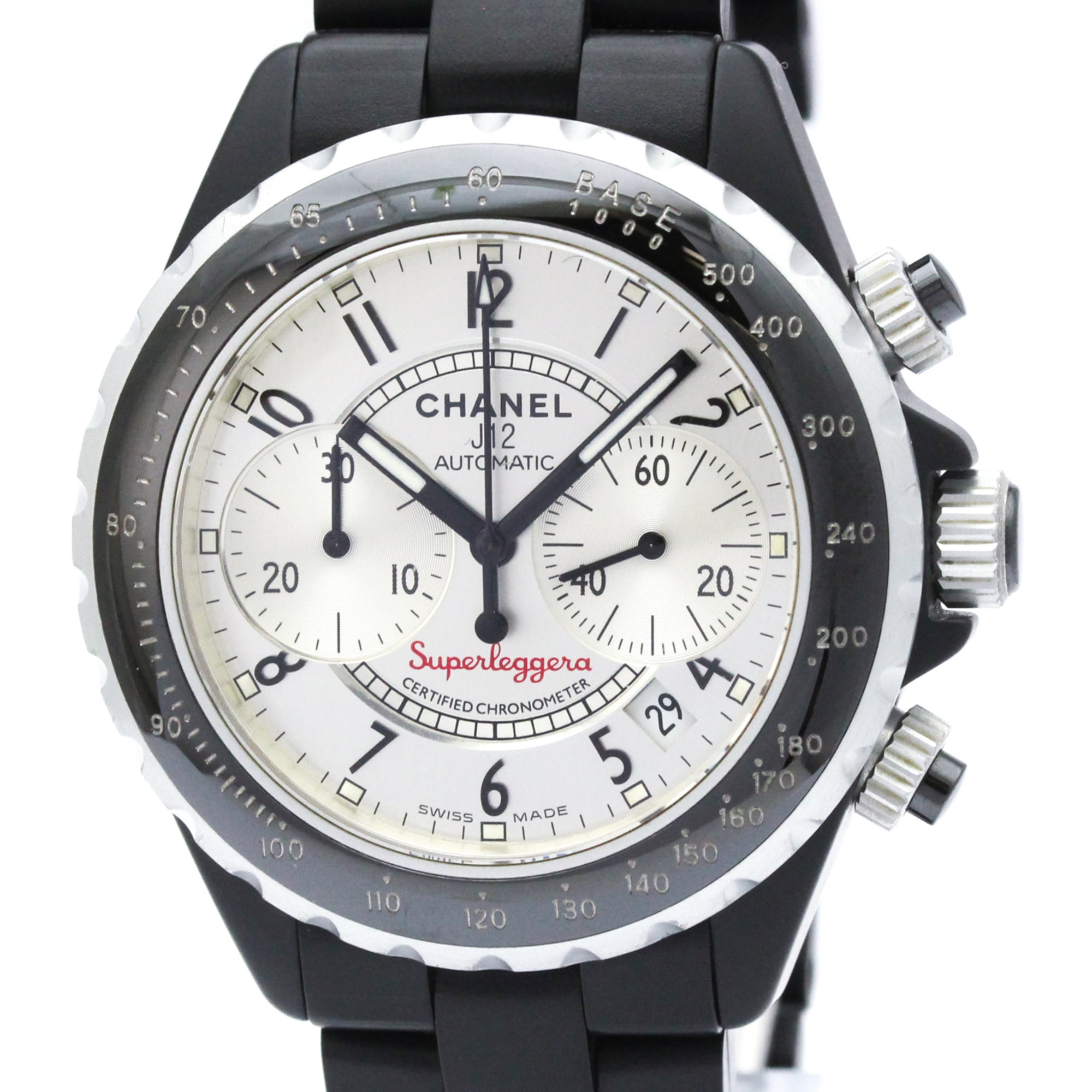 CHANEL J12 Super Leggera Chronograph Aluminium Rubber Watch H2039