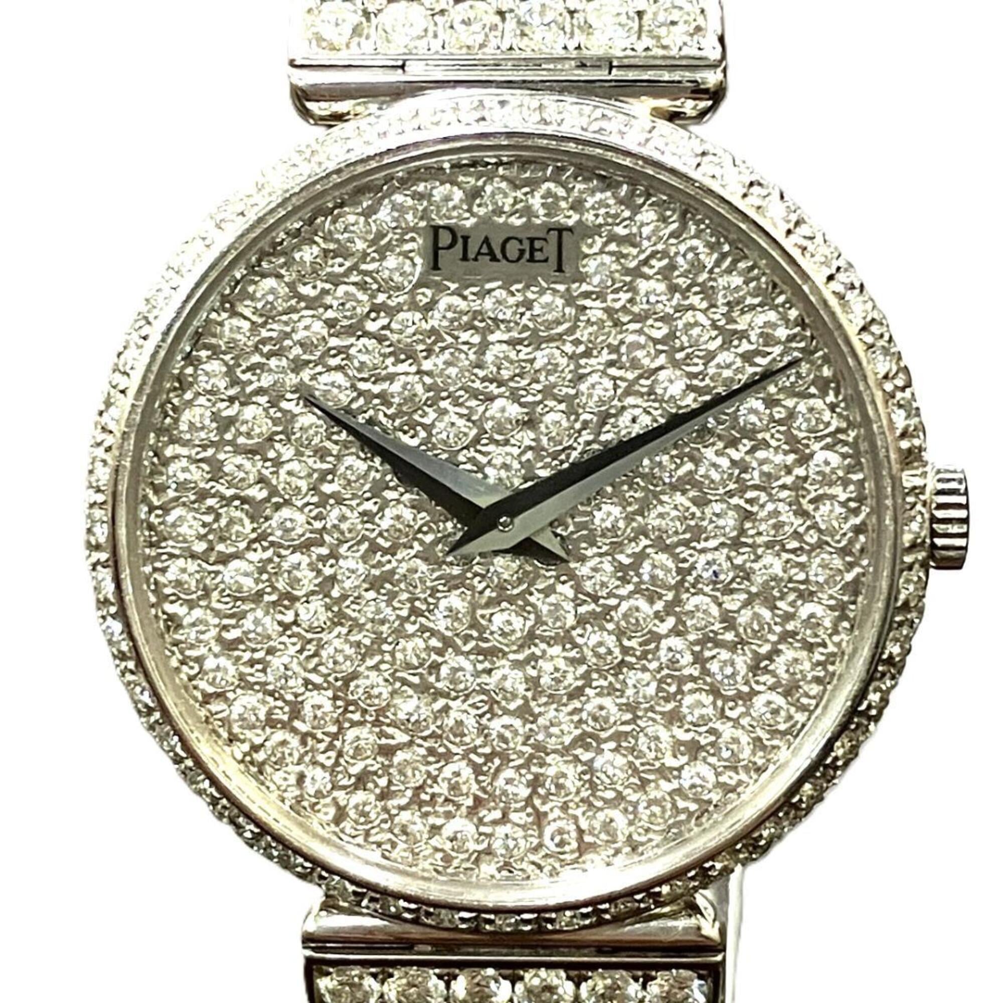 Piaget Tradition 25mm wristwatch, total weight 49.7g, 18K gold case, manual winding, silver dial, model number 9007D2B