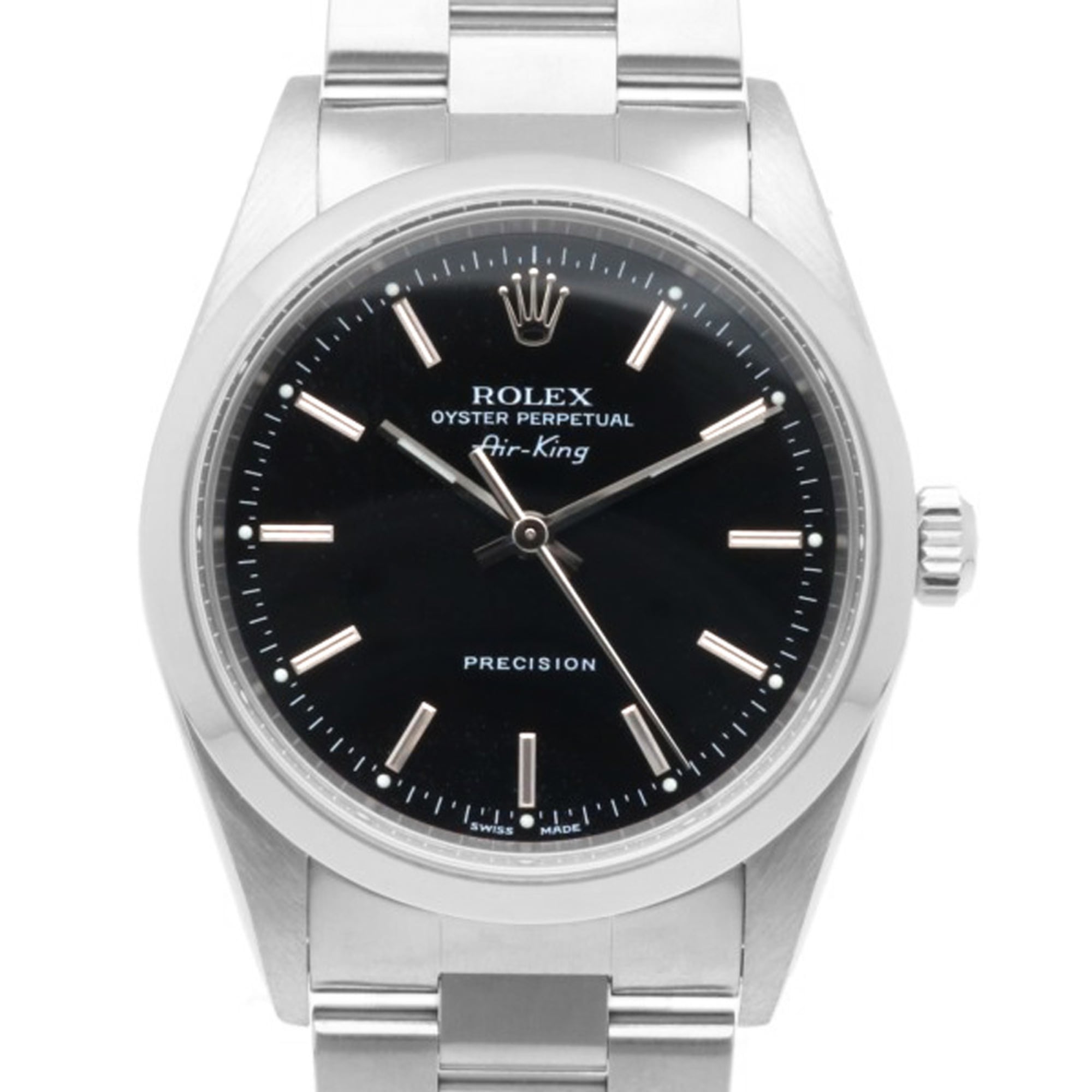 Rolex Air-King Oyster Perpetual Watch, Stainless Steel, 14000 Series, Automatic Winding, Overhauled, Polished, A-Serial Number, Men\'s Watch.